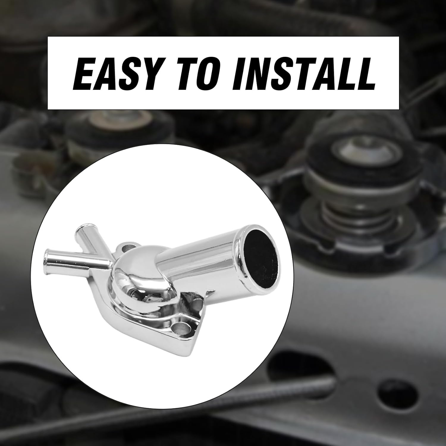 Laffoonparts TWIN Pipe Thermostat Housing Water Outlet for Holden V8 HX HZ WB LH LX 253 308 image number 3