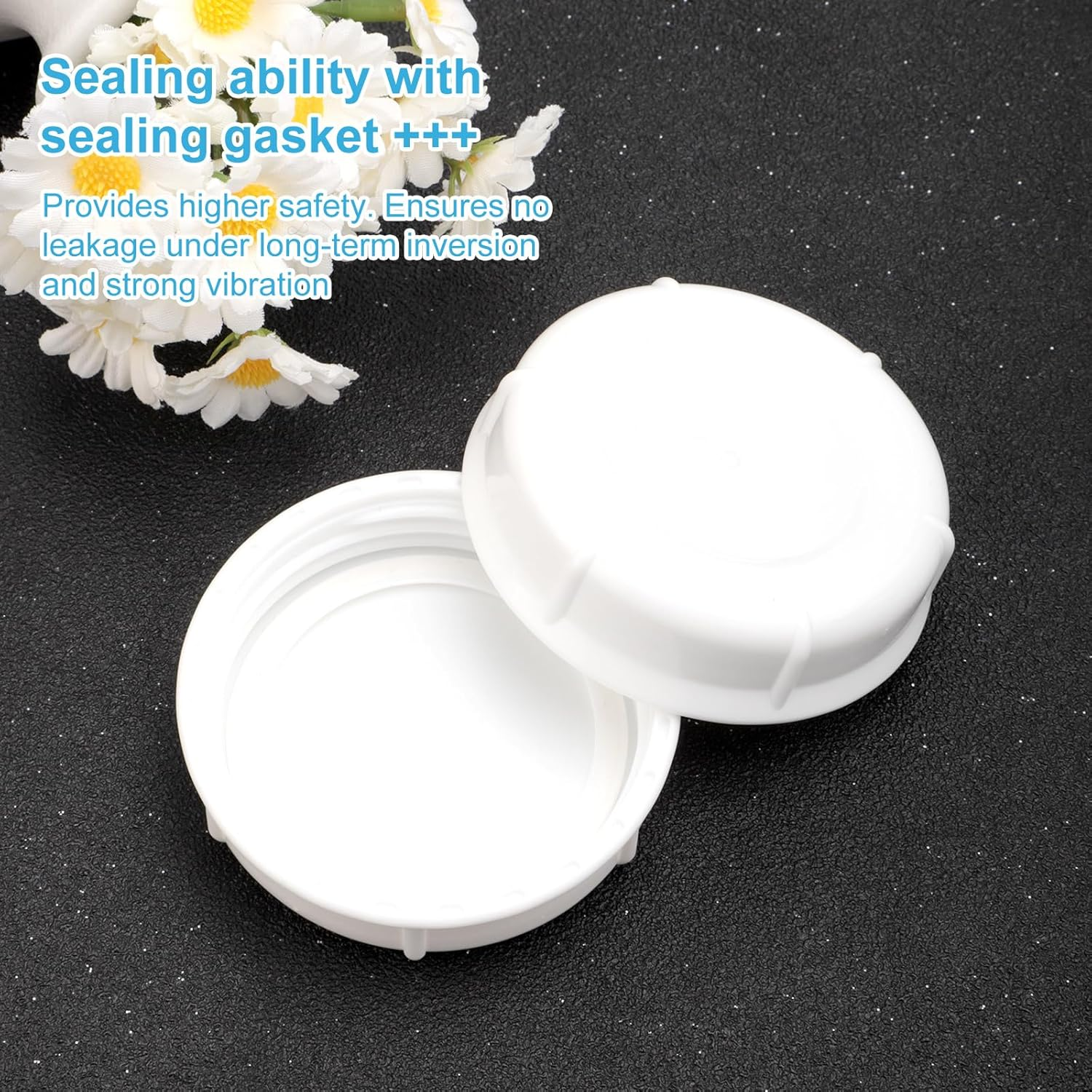 10Pcs Bottle Caps for Babies, Bottle Caps for Bottles Compatible with Bottles Lansinoh MAM Pigeon (White) - Orange image number 2