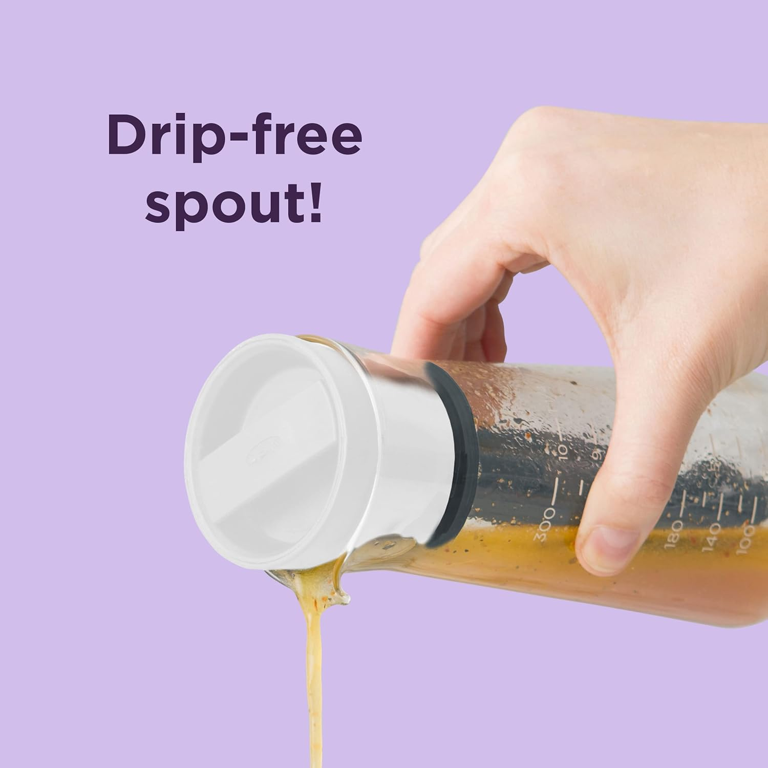 Chef'N 104-759-258 Emulstir Salad Dressing Mixer, One Size, Plastic, Arugula/Meringue image number 3