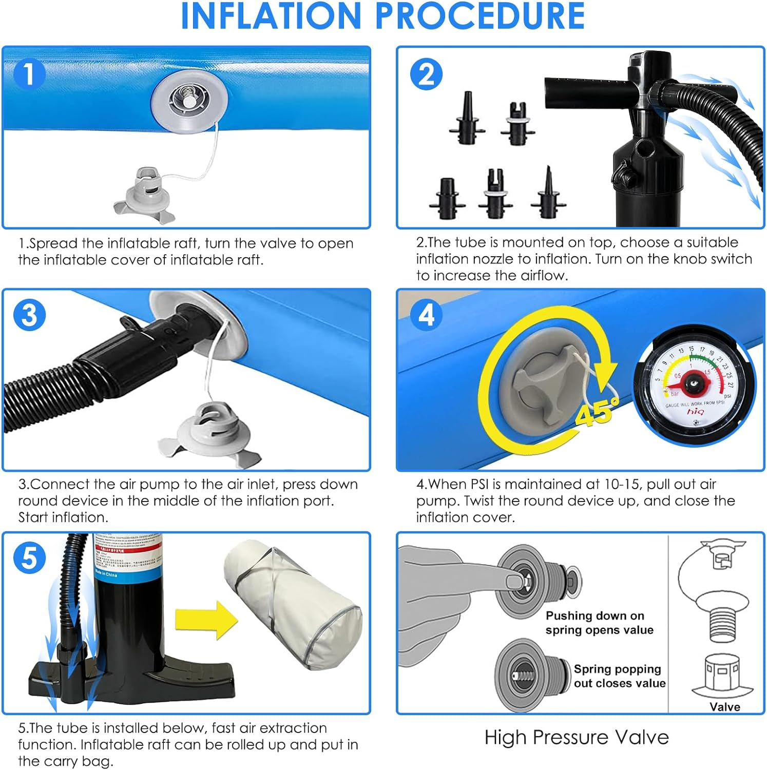 6Ft/8Ft/10Ft/12Ft Floating Dock Water Platform, Multi-People Inflatable Floating Mat, Dock Platform for Lake/Boats/Island/Swimming Pool image number 3