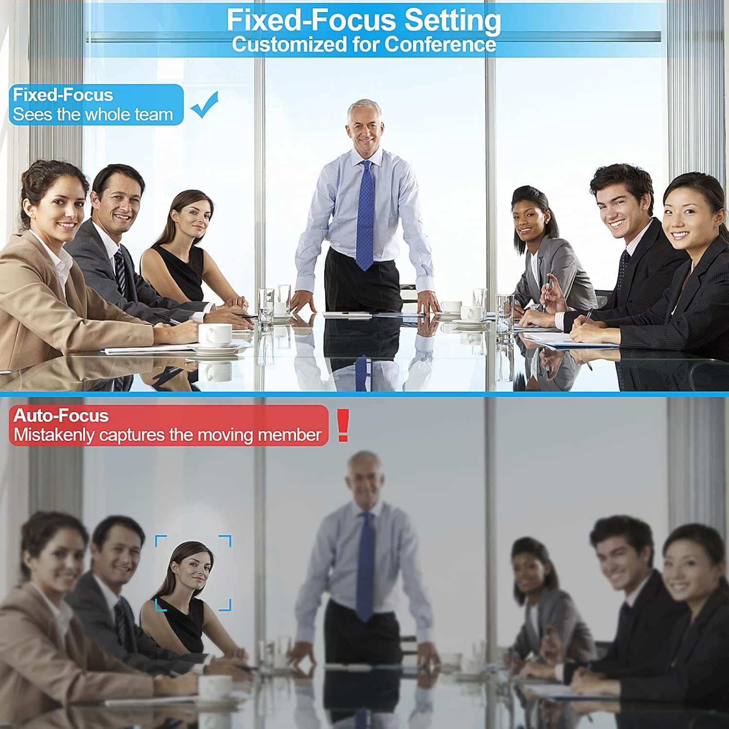 Full HD 1080P Computer Camera with 4 Built-In Omnidirectional Microphones and Speaker for Video Conference Streaming, USB External Webcam with Magnetic Privacy Cover for Desktop Monitor Laptop image number 6