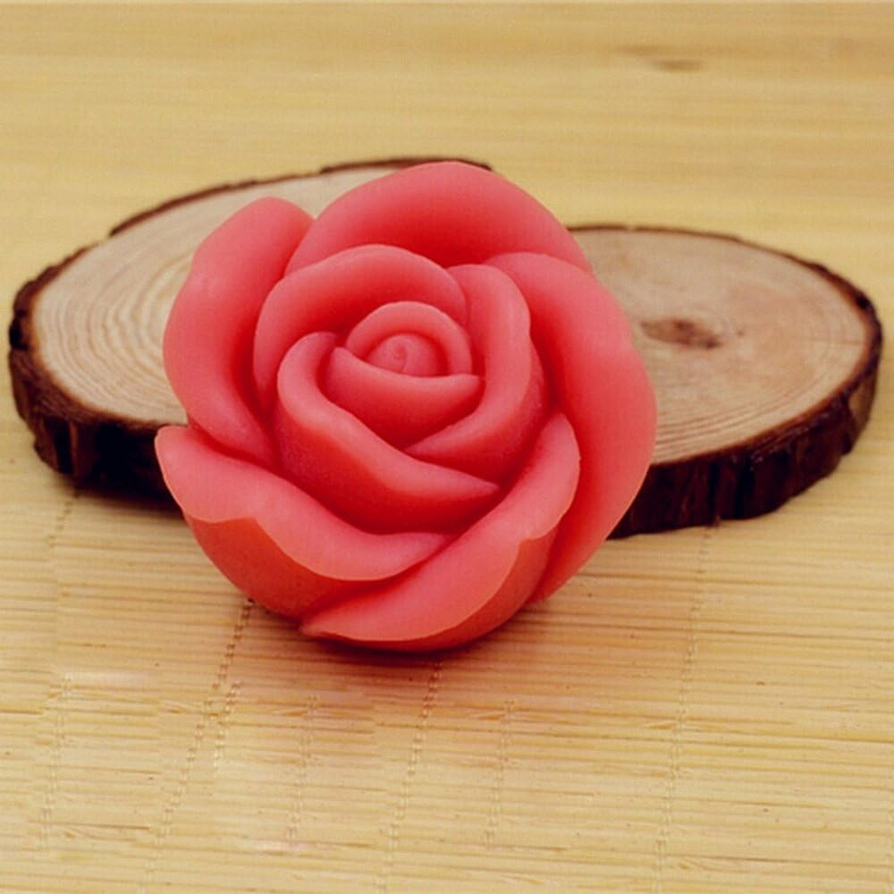 Moldfun 3D Rose Candle Mold - 3D Flower Craft Art Silicone Mold for Handmade Soap, Bath Bomb, Lotion Bar, Chocolate, Candle, Crayon, Wax image number 1