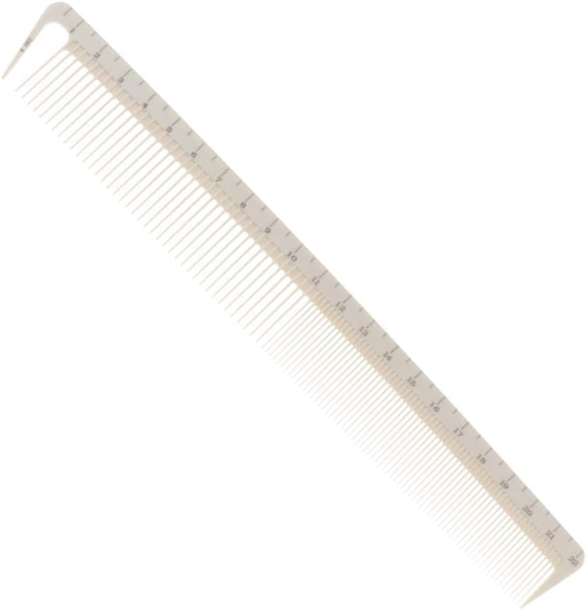 Zalati Hair Comb with Ruler Scale Measurements 2-In-1 Comb for Salon Haircutting -K002 image number 5