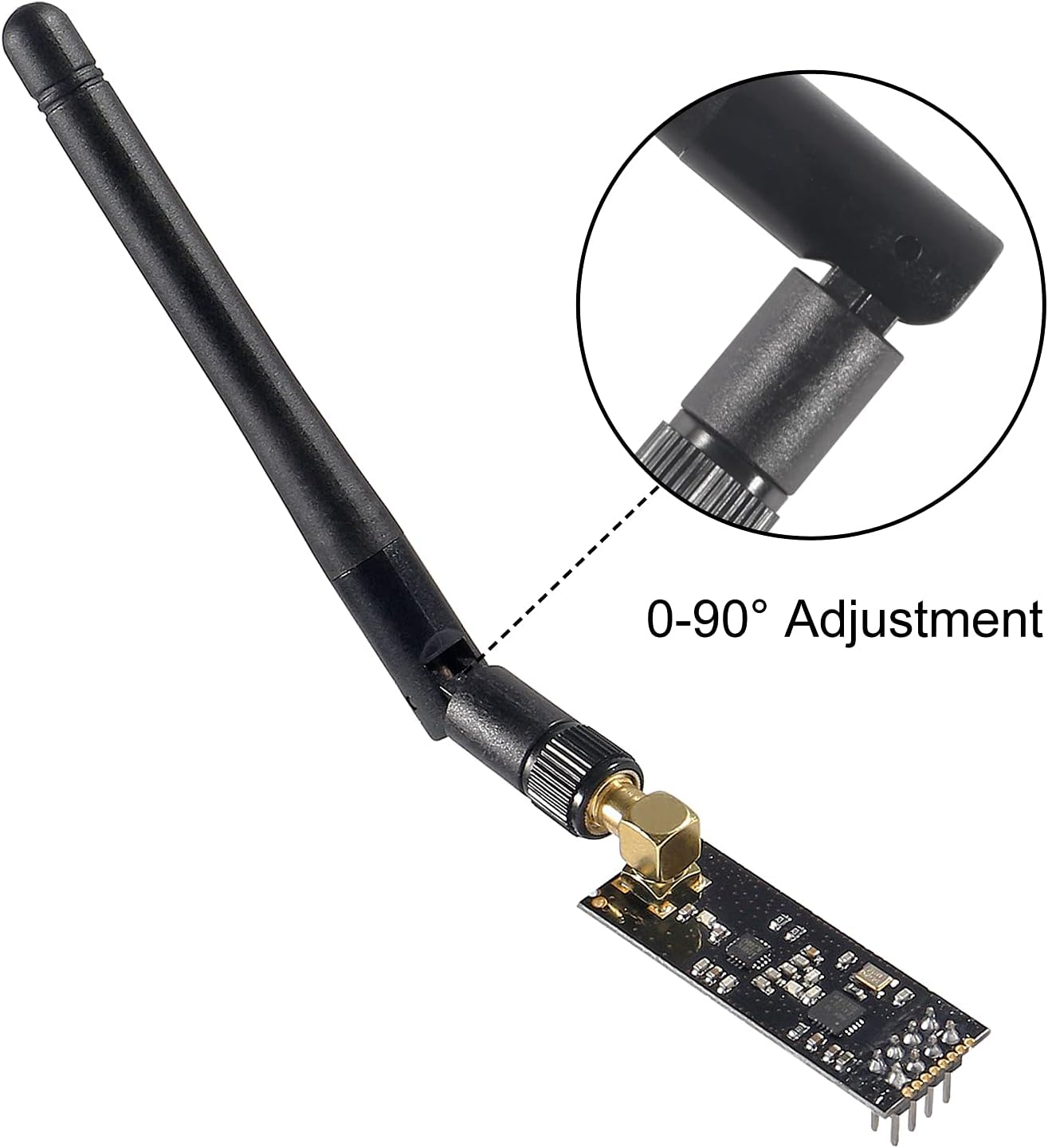 5Pcs Wireless Transceiver Module 2.4G 1100M NRF24L01+PA+LNA in Antistatic Foam for Arduinoide Compatible with Antenna image number 2
