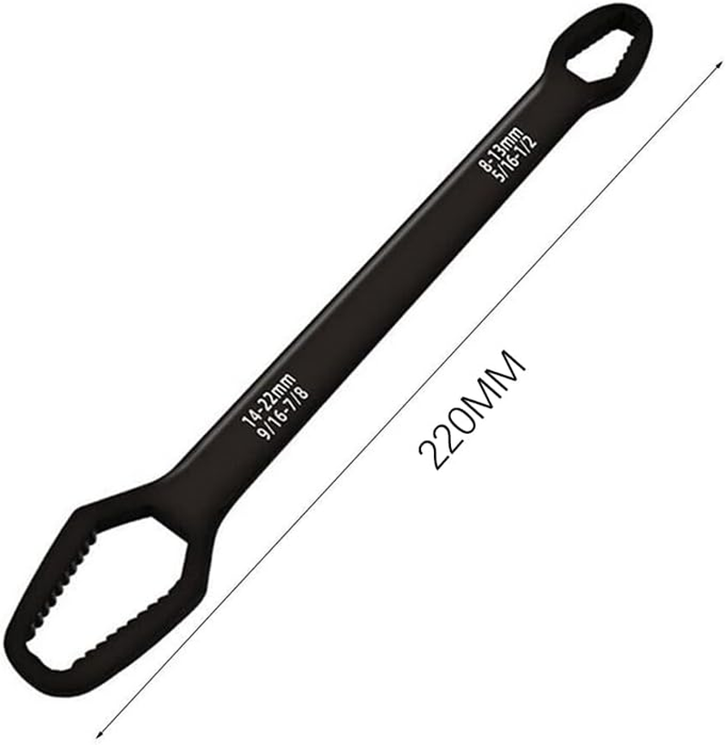 AIMALL Universal Plum Screw Nuts Wrench Self-Tightening Lazy Wrench Adjustable Wrench 8-22Mm(5/16&rdquo;-7/8&rdquo;) Double Head Ratchet Spanner Repair Tools for Car Bicycle Car image number 5