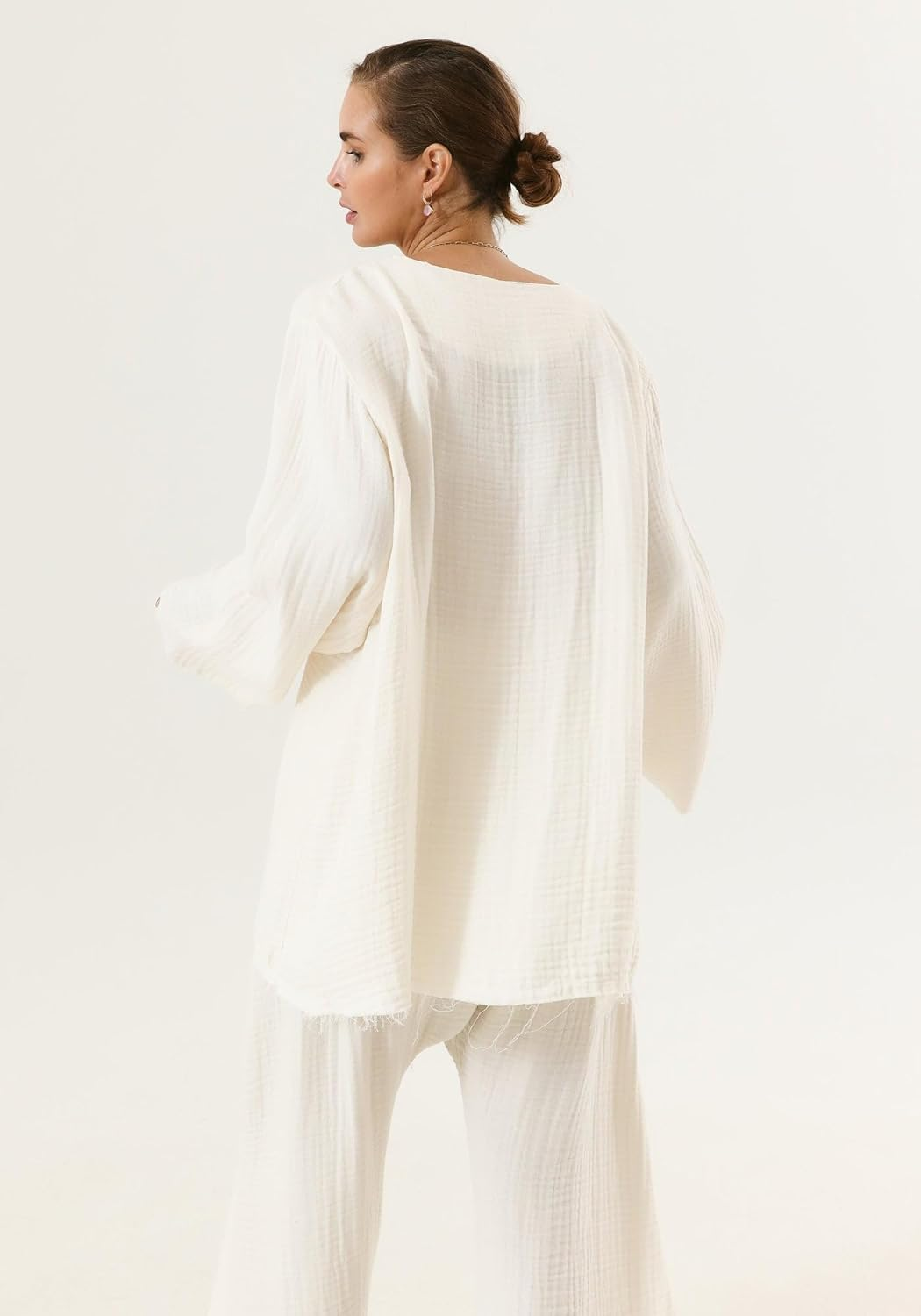 Modal Guaze Nursing Set, Cream, L/XL image number 5