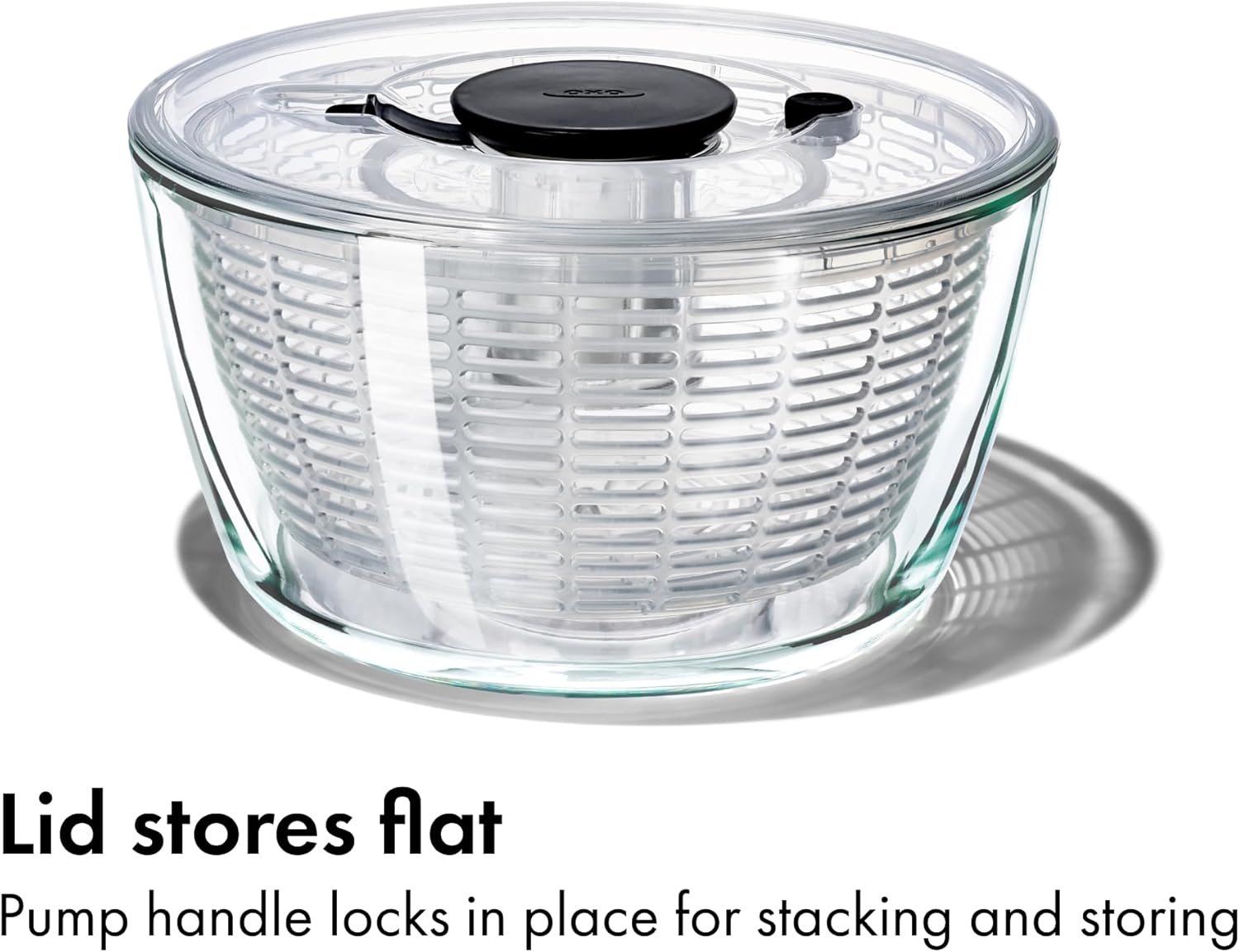 OXO Good Grips Glass Salad Spinner, 4 Litre image number 1