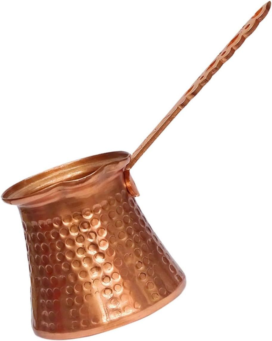 SOLUSTRE 320Ml Multi-Function Turkish Coffee Pot Aluminium Alloy Coffee Maker Compact Espresso Kettle Retro Wear-Resistant for Tea Supplies image number 6