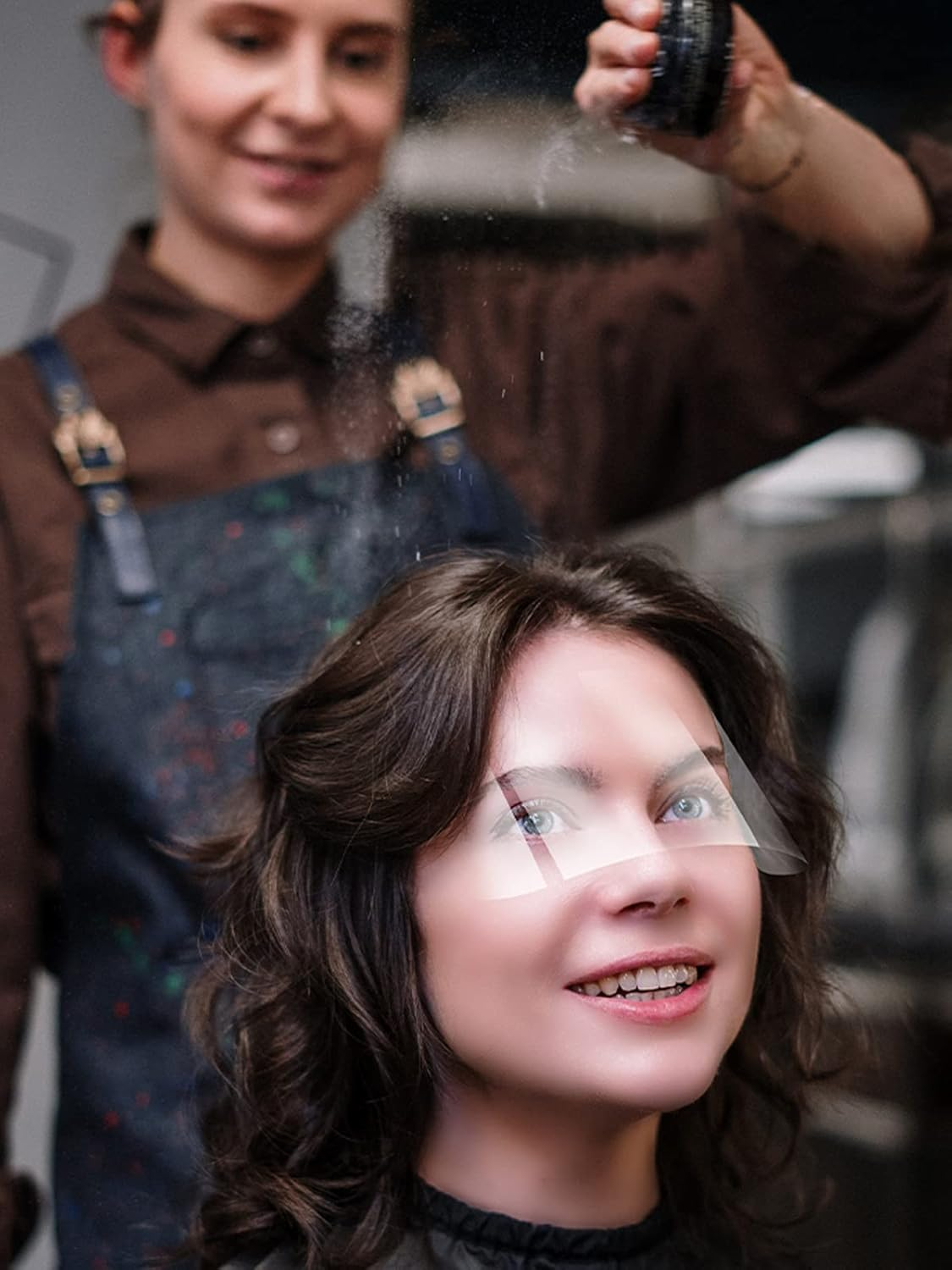 EBANKU 200 PCS Microblading Permanent Makeup Shower Face Shields Visors, Disposable Face Shields Masks for Hairspray Salon Supplies and Eyelash Extensions Eye Eyelid Surgery Aftercare image number 2