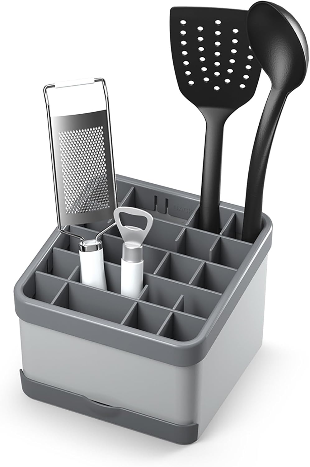 Metaltex Utiltex 230020000 Kitchen Utensil Organiser, Plastic, Grey image number 2