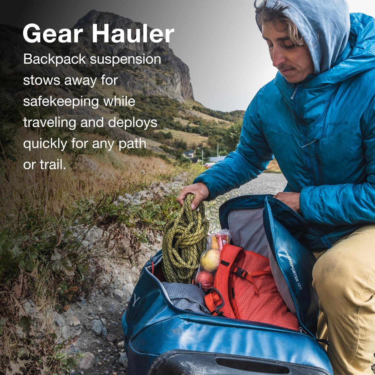 Osprey Rolling Transporter 60 Unisex Duffel Bag image number 6