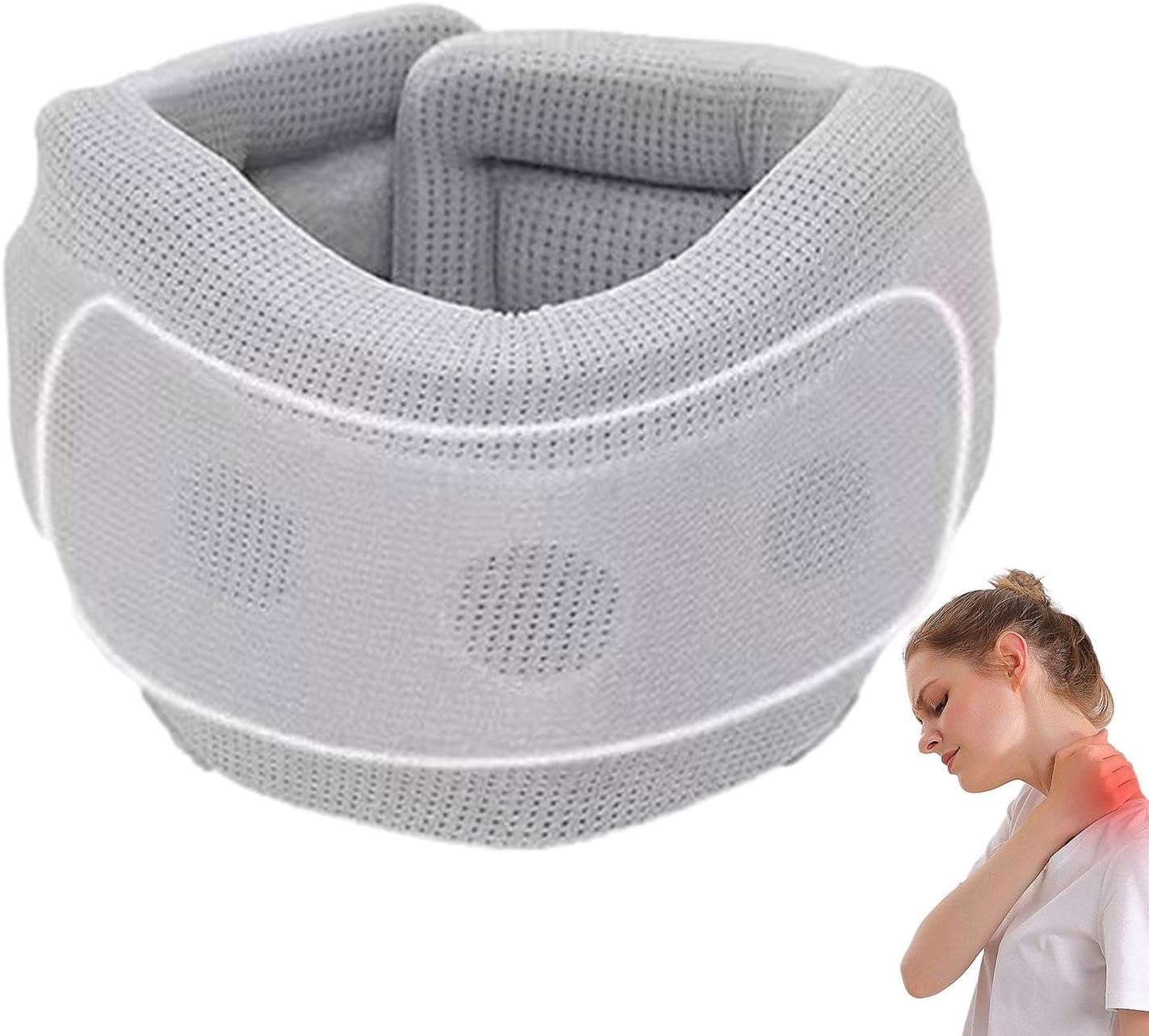 Soft Cervical Neck Support - Cervicorrect Neck Brace with Soft Foam Wraps and Elastic Supports | Soft Neck Support Relieves Pressure in the Spine, Approx image number 2