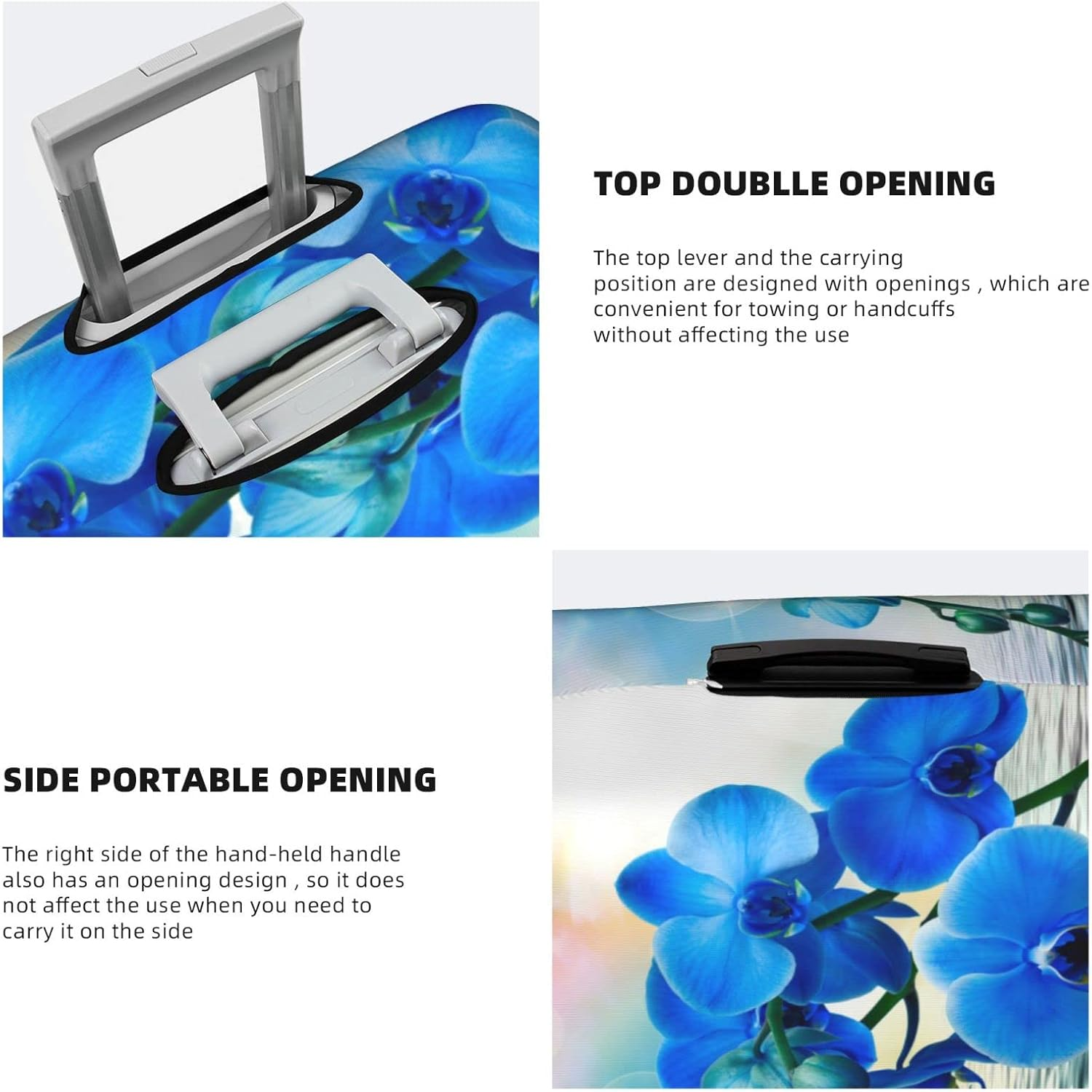 Beautiful Flower Luggage Cover Anti-Scratch Suitcase Protector Fits 18-32 Inch Luggage image number 4