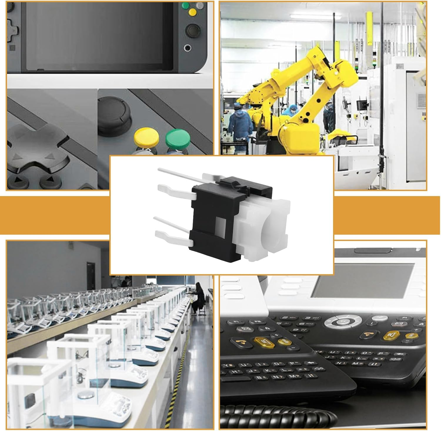 Be in Your Mind 20Pcs Power Switch Button 6Pin Push Button Tactile Momentary Switch for Game Buttons Instruments Computers 6X6X7.2Mm(Red Light Blue Light Yellow Light White Light Emerald Green Light)