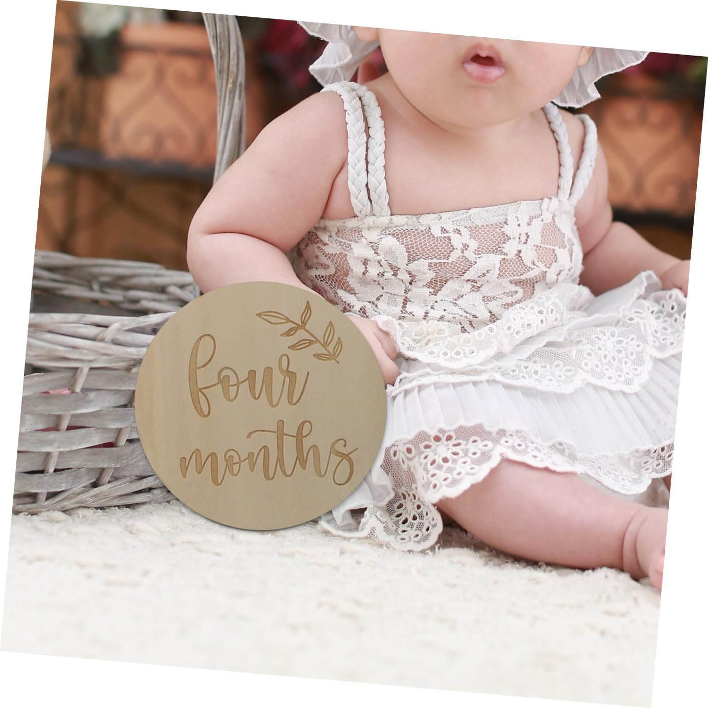 1 Set Growth Cards Natural Monthly Photo Props for Newborns Record Every Stage of Your First Year for Memorable Photography image number 1