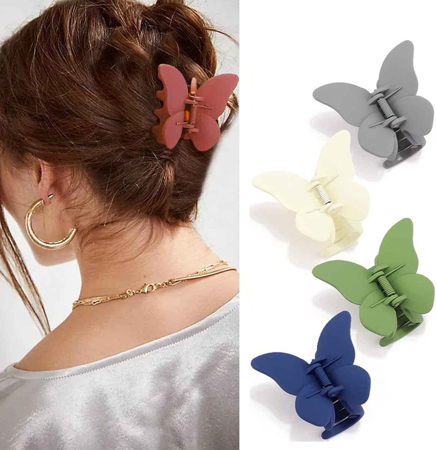 Butterfly Non-Slip Claw Clips Strong Hold Claw Clip for Medium Thick Hair Women Girls Hawaiian Hair Accessories (Hairclawbutterfly) image number 1