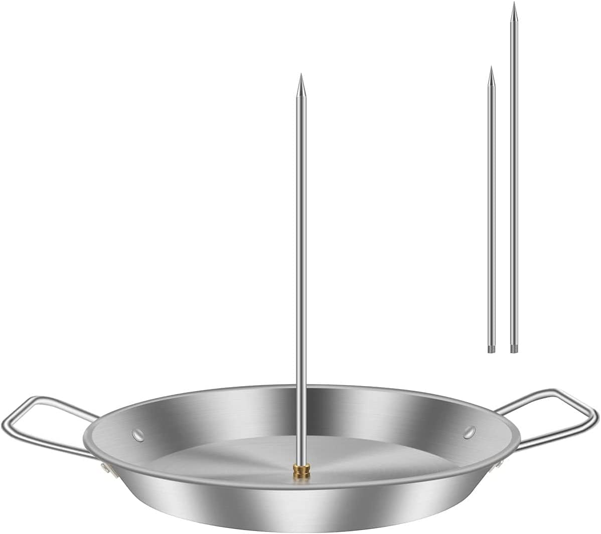 Vertical Skewer for Grill, BBQ Skewers Stainless Steel Stand 3 Sizes of Skewers for BBQ, Grill or Oven Kebabs, Sausage and Gyros