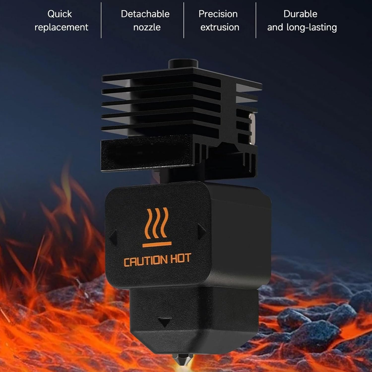 Viagasafamido Warm End of the Tempered Steel Nozzle for High -Speed Pressure for Laboratory H2D A1 3D Printer, Removable Extruds with Accessories for 1.75 Mm PLA, ABS, PETG, TPU (0.2Mm) image number 4