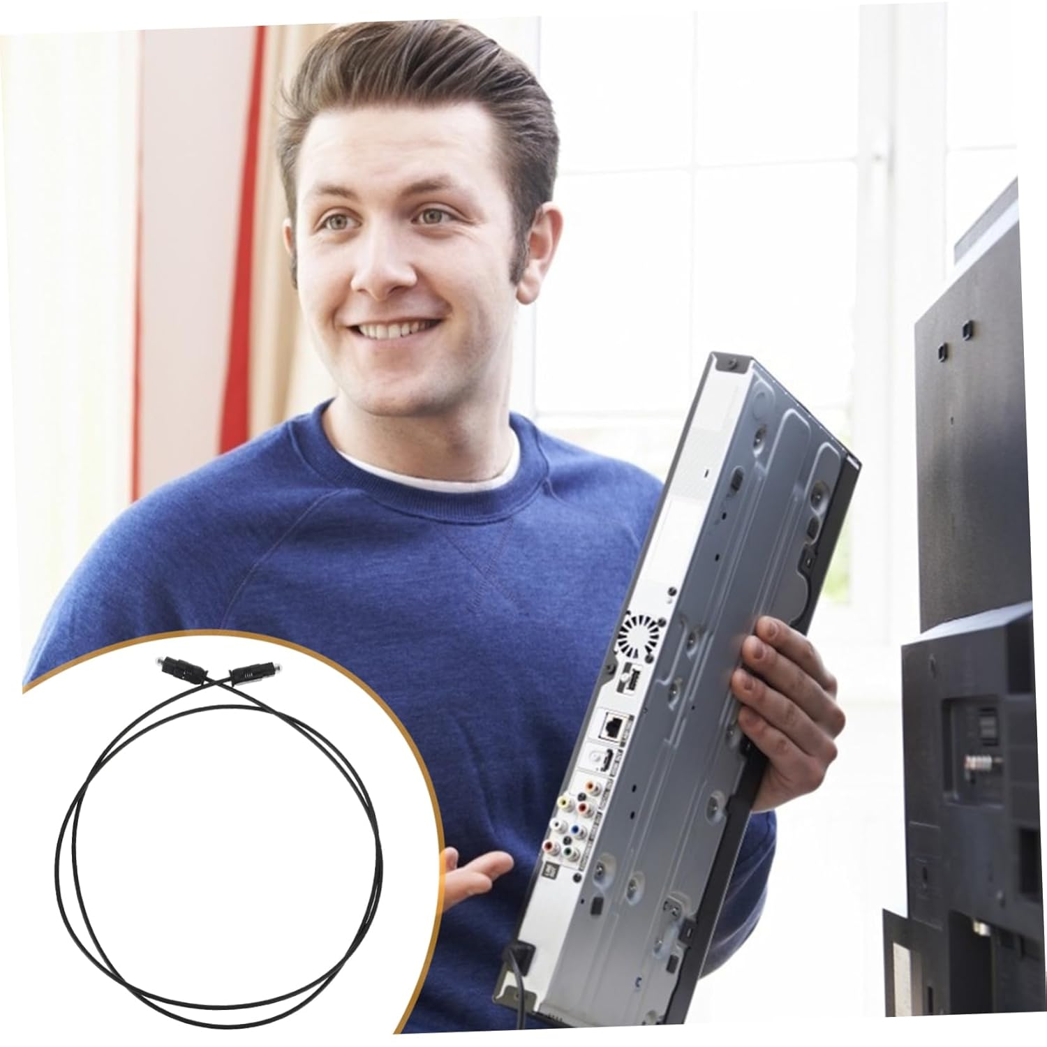 6Pcs Digital Audio Optical Cable for Home Theater and Amplifier Transmits Audio for Surround image number 5