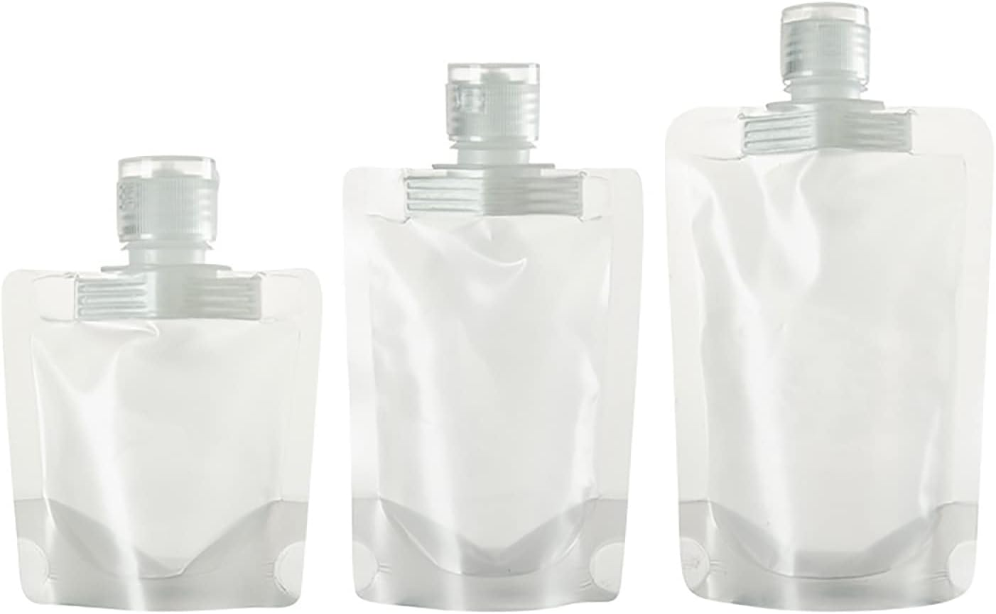 Travel Clamshell Refillable Empty Squeeze Pouches, Travel Bottles Empty Travel Squeeze Pouch, Pouch Packing Bags for Lotion/Shampoo/Face Cream/Hand Soap/Mask, 6Pcs