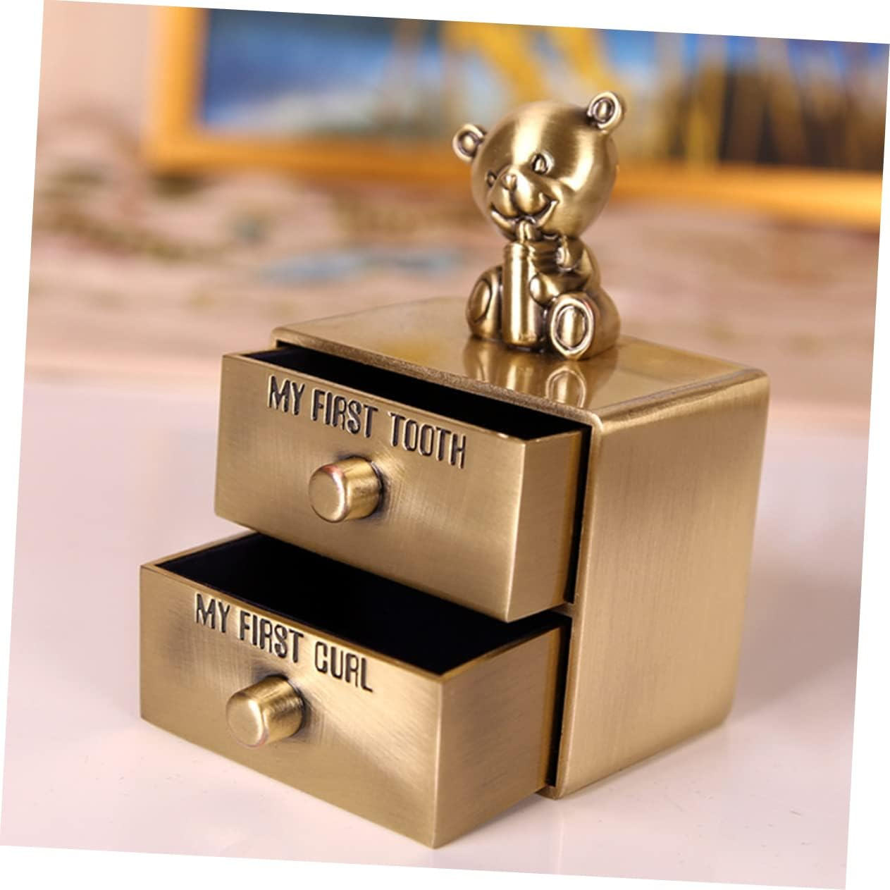Zinc Alloy Boys and Girls Tooth Box Portable Metal Tooth Storage for Personalised image number 6