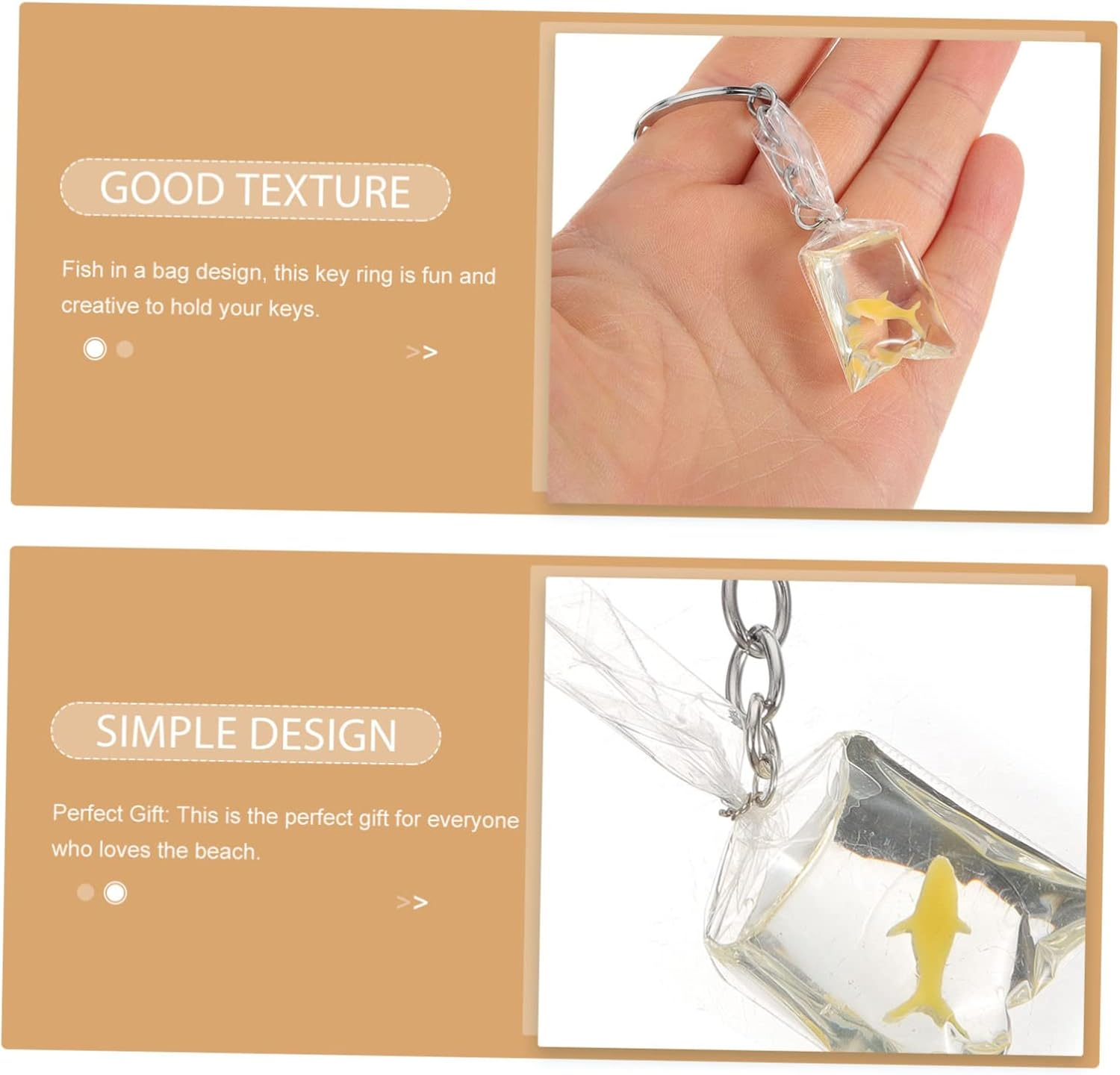 BESTYASH Funny Goldfish Keychain for Girls Backpack Keyring Charm Fish Decor Phone Keychain Bag Pendant image number 6