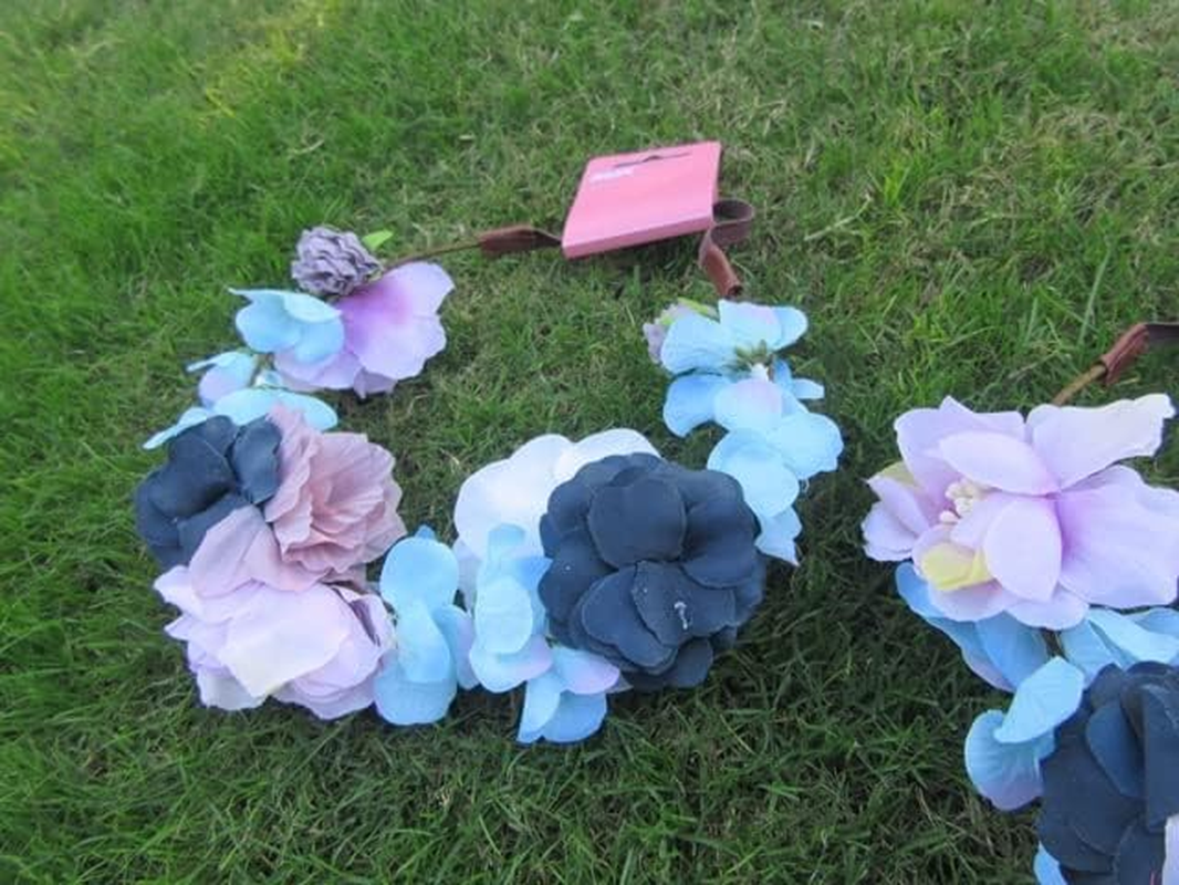 3Pcs Floral Headpiece Hair Garland Wreath Flower Party Favor image number 2