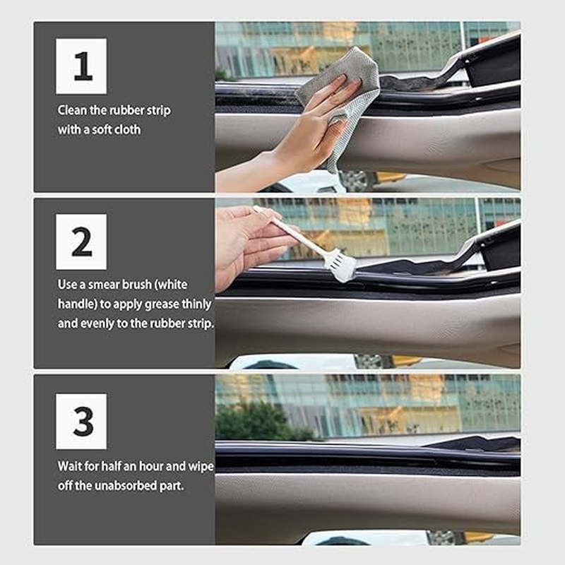 Automotive Grease,50Ml Multifunctional Rubber Strip Lubricant for Car Door and Sunroof, Efficient Lubrication Solution for Vehicle Seals image number 3