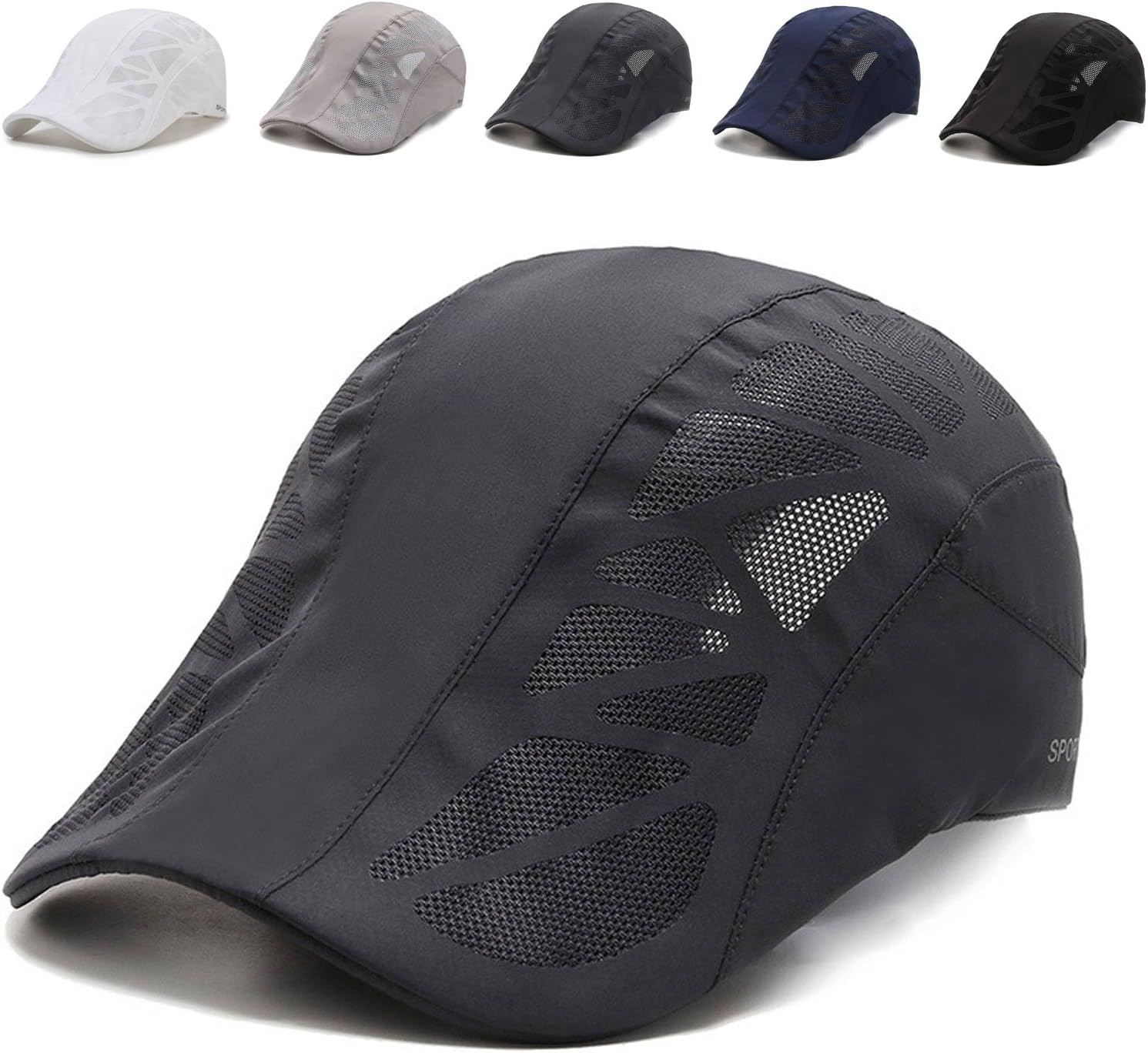 Aeromesh Cap, Breathable Mesh Sport Cap, Lightweight Quick-Dry Running Hat with Adjustable Strap for Men & Women, Low Profile Sun Hat for Tennis Golf Outdoor