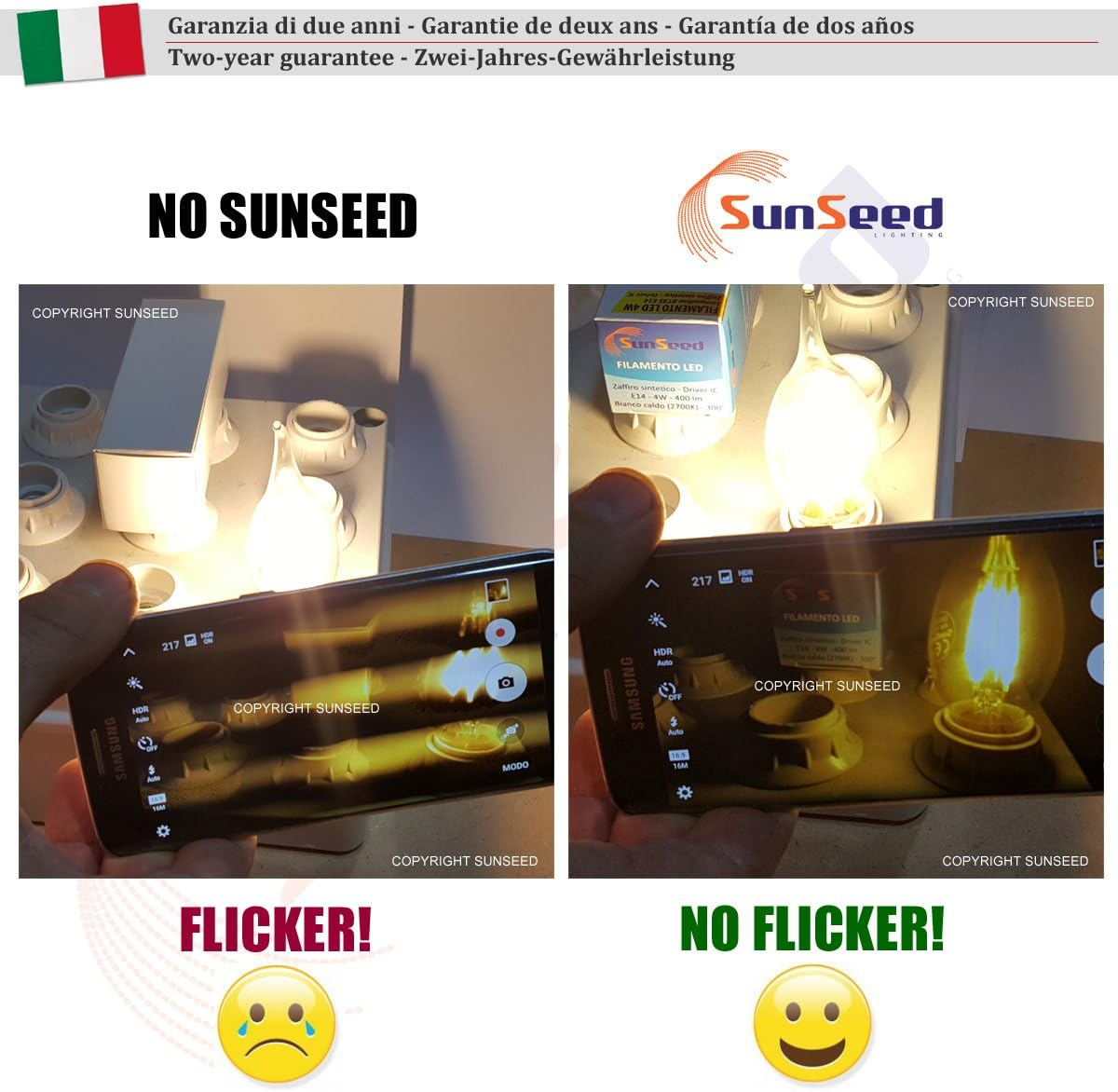 SUNSEED 10X White Filament LED Classic Bulb E27 12 W Replaces 100 W Neutral White 4000 K