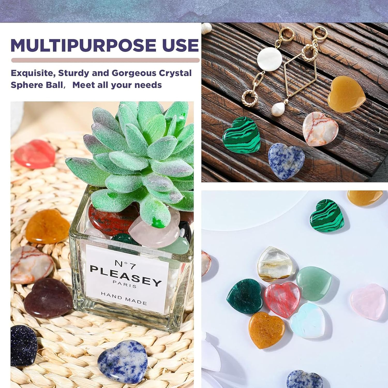 15 Pcs Heart Stones, 2 CM/0.8 in Heart-Shaped Healing Crystals for Meditation, Yoga, Anxiety Relief, Home Decoration, Bulk Pocket Love Stones for Mothers Day and Valentines Day Gift image number 6