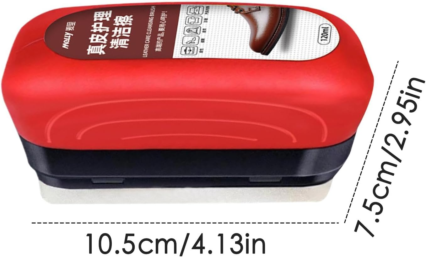 Automotive Cleaner Scrubber | Car Leather Seats Cleaning,Leather Cleaning Dusters for Leather Shoes, Boots, Wallet, Belt, Jacket image number 1