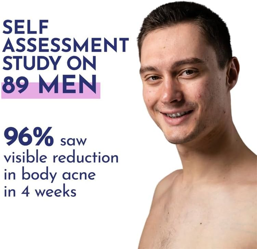 Mannlich 2% Salicylic Acid Body Acne Wash for Men (300 Ml) - Bacne Clear Body Wash Men Shower Gel - 3% Niacinamide Prevents Body Acne, Exfoliates & Nourishes Skin - Suitable for All Skin Types - Para image number 6