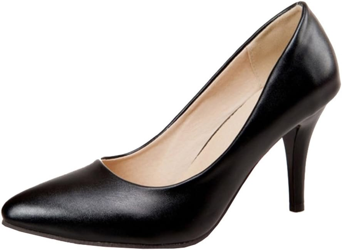 Working Heels with Thin Heel and Pointed Toe Business Pumps image number 2