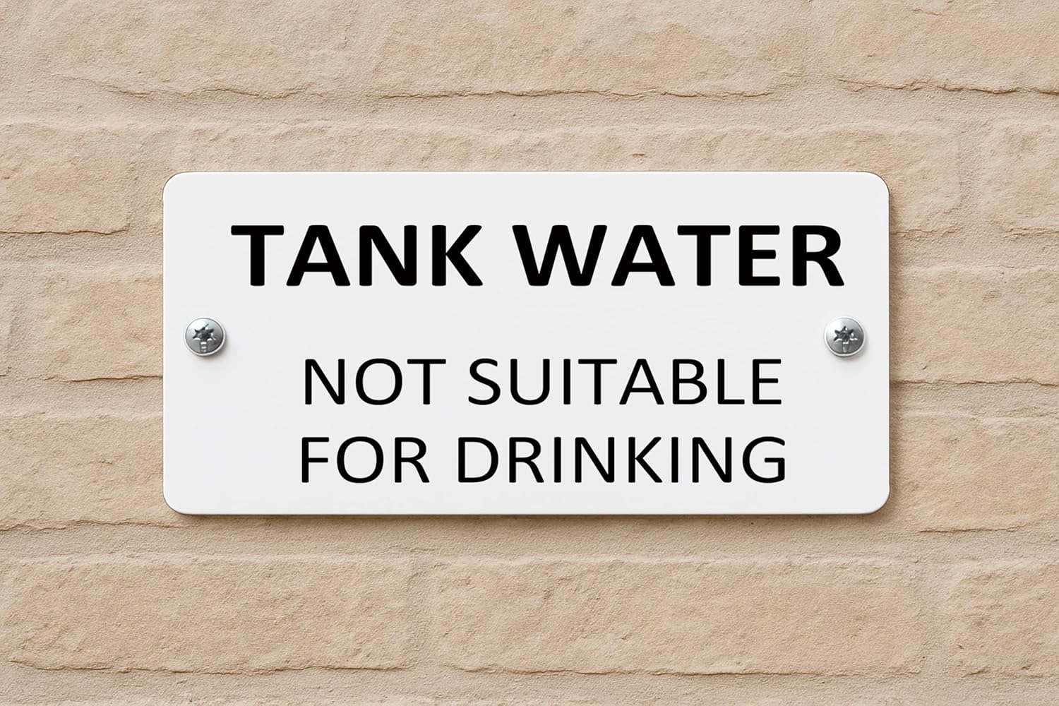 Tank Water Not Suitable for Drinking, Water Tank Sign Plaque, Security Notice Waterproof Sign 100X200Mm image number 5