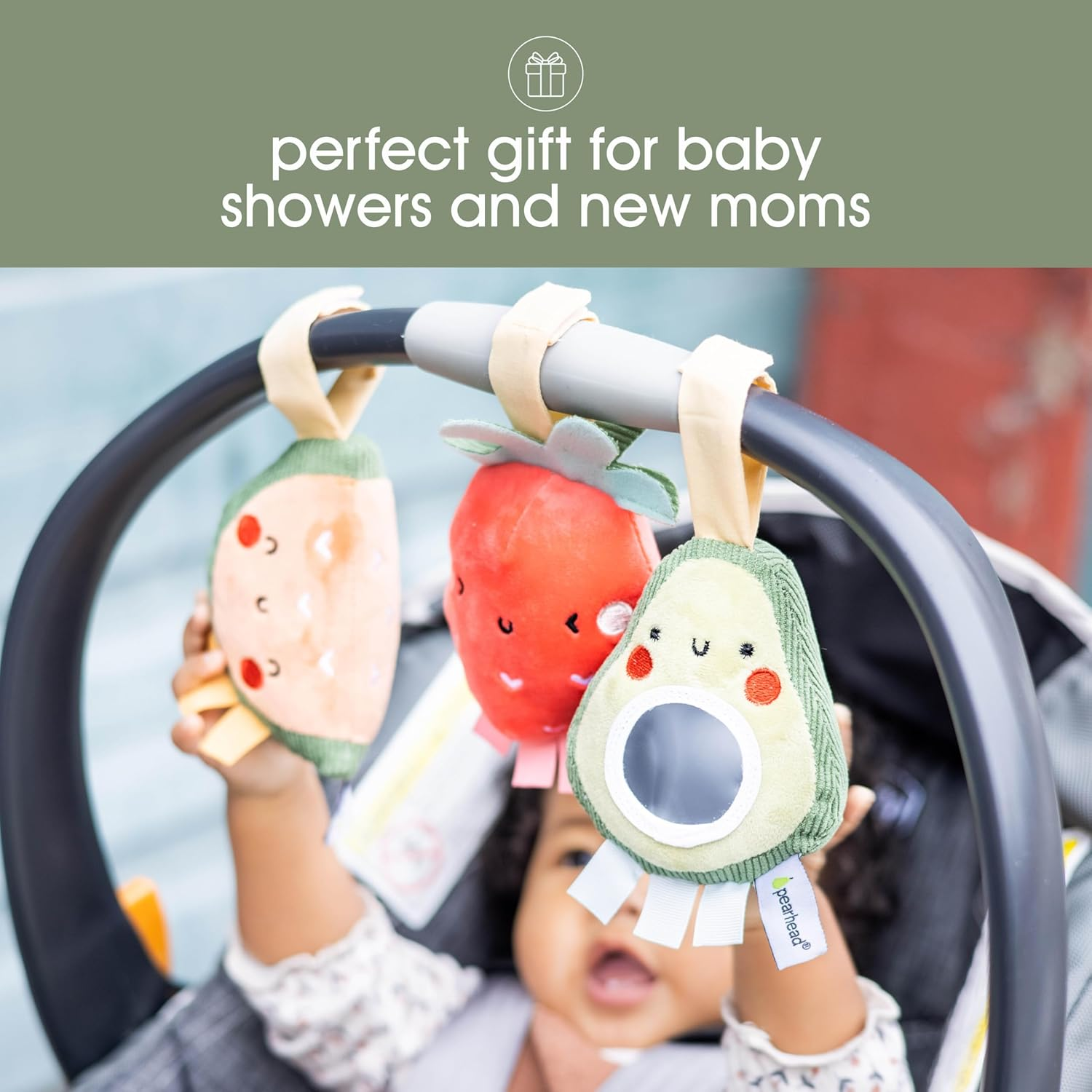 Pearhead Stroller Toy Set of 3 - Fruit image number 4