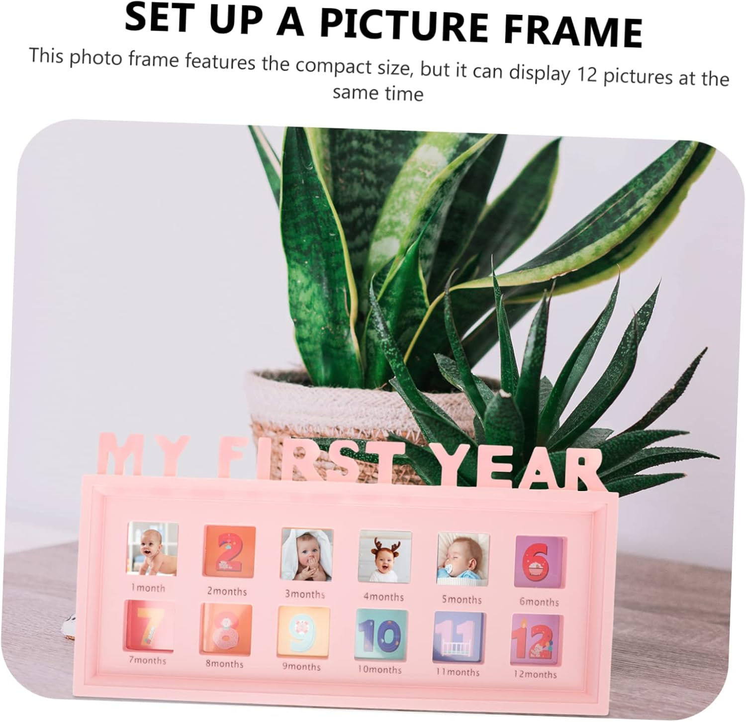 Growth Frame Month First Year Picture Frame for Boy Girl Creative Collage Holder Modern Design for Home Decoration Milestones