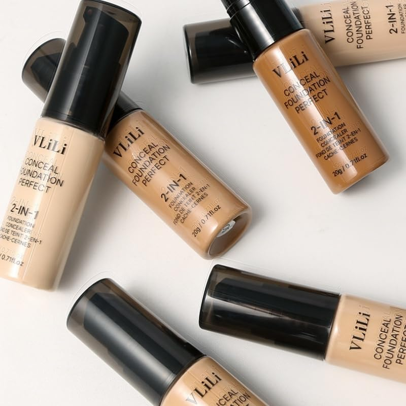 Full Coverage Foundation Cream - Long Lasting Waterproof Concealer Makeup Base for Natural Matte Finish Face 20G Available in 6 Shades image number 3