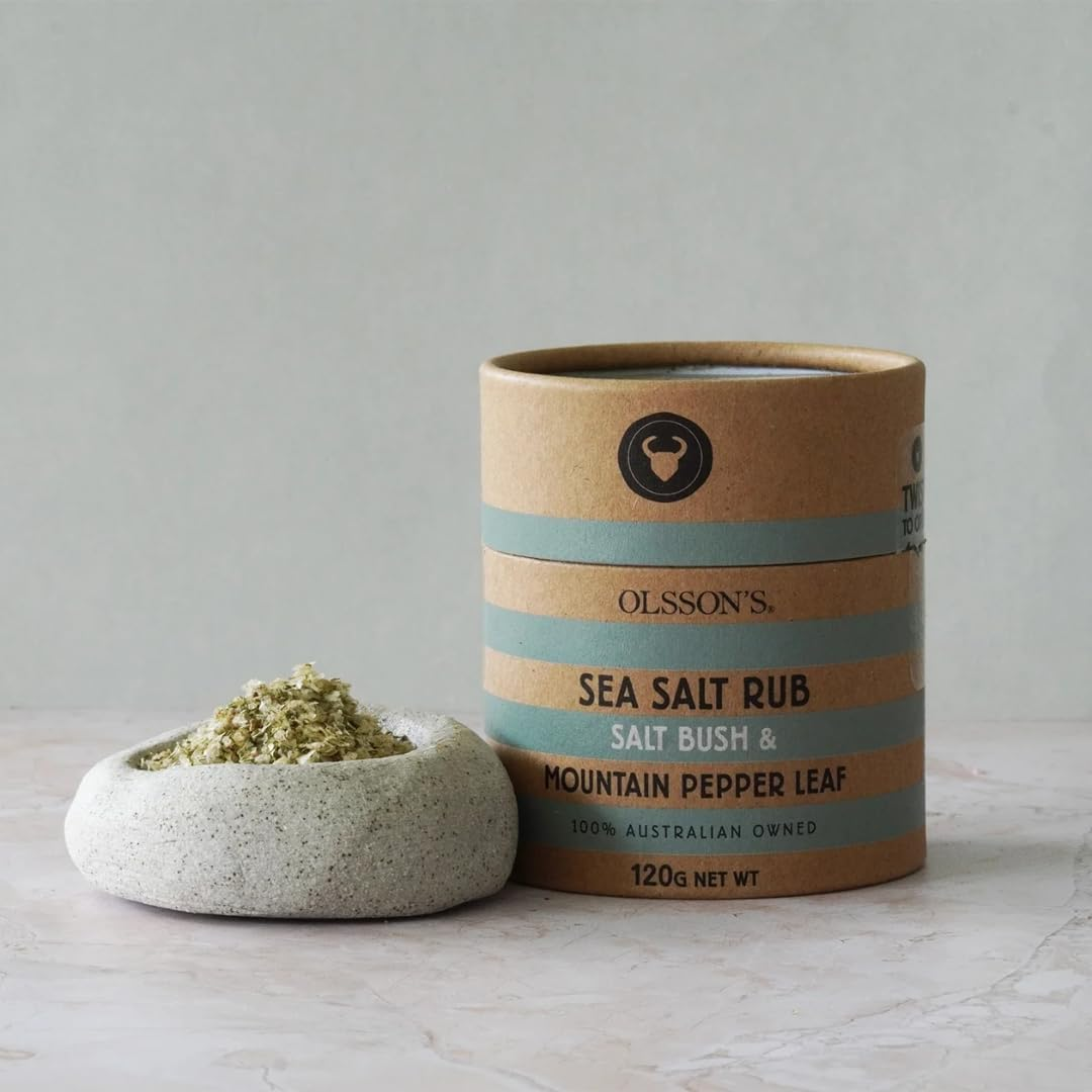 Olssons Salt Bush & Mountain Pepper Leaf Sea Salt Rub 120 G