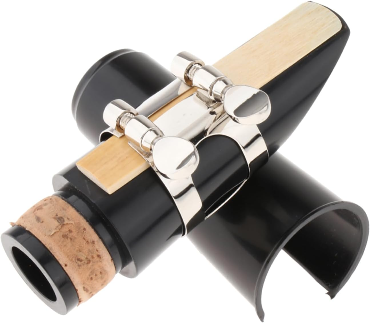 Clarinet Mouthpiece Kit, Includes Ligature+Clarinet Mouthpiece Cushions+Clarinet Reed 2.5+Black Clarinet Mouthpiece Plastic Cap image number 1