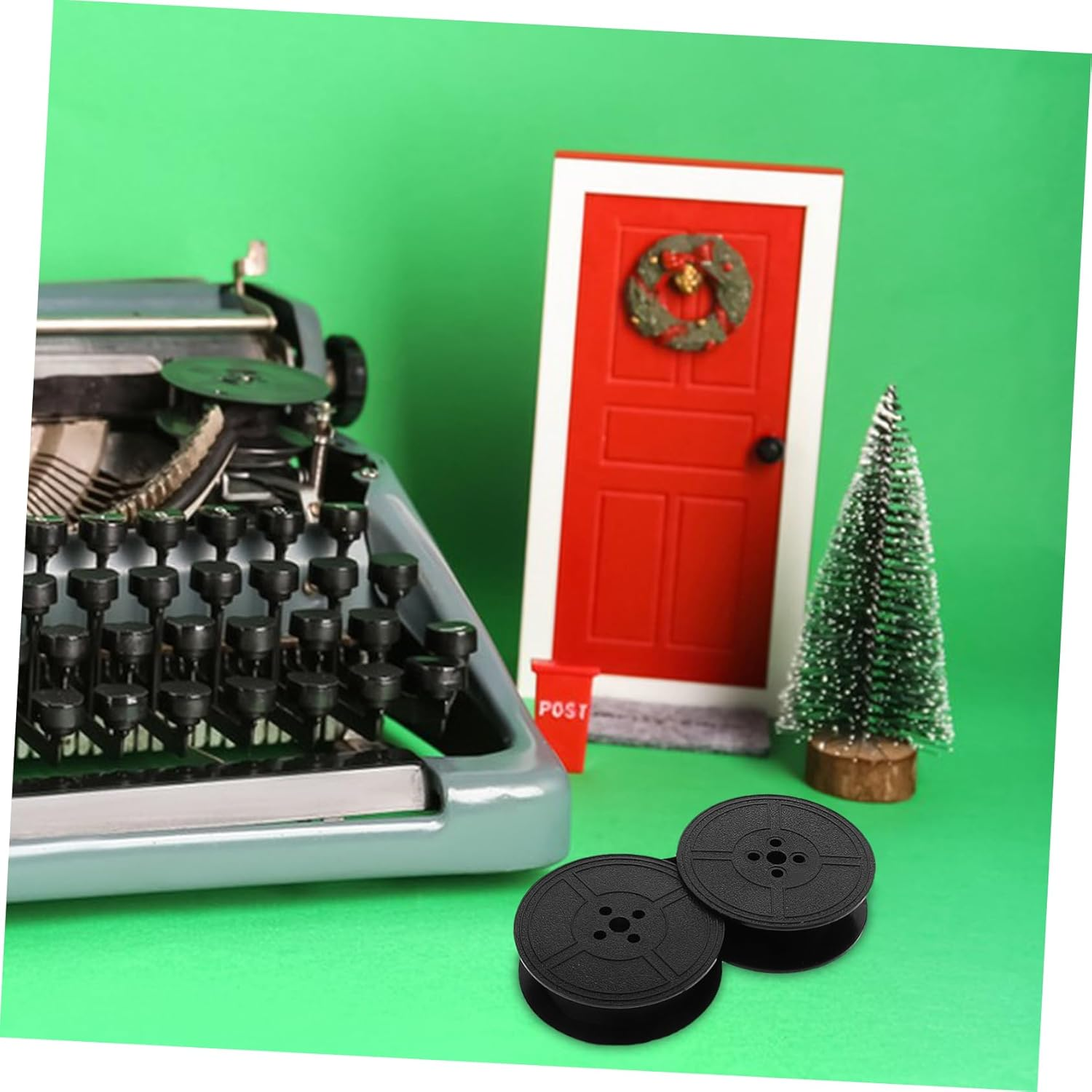 OSALADI 8Pcs Universal Ribbon,Ribbon Vintage Typewriter,Twin Spool Twin Spool Replacement for Most Typewriter(Black)