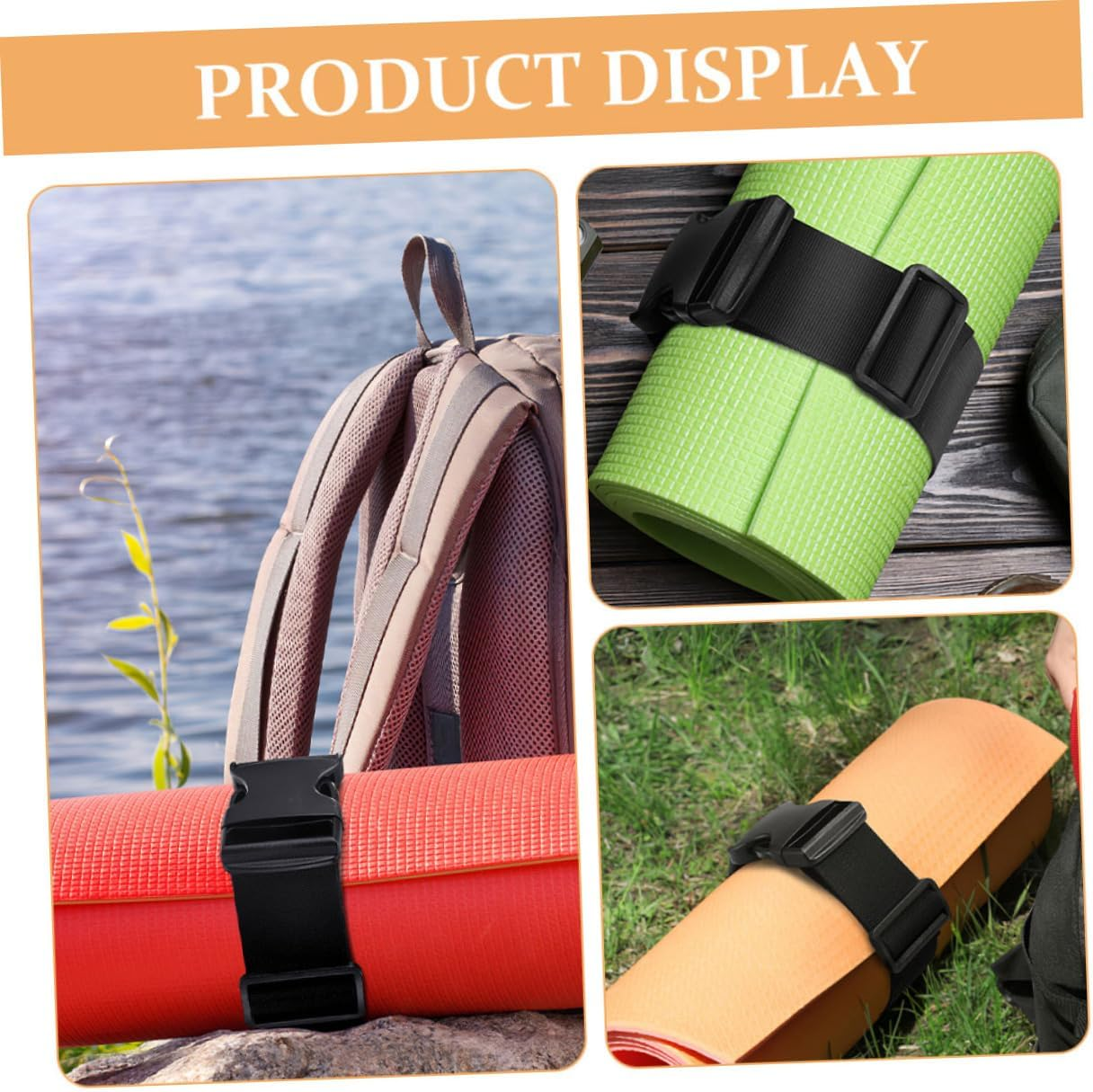 CORHAD Adjustable Luggage Straps 2Pcs with Buckle Travel Suitcase Fixing Belt 3.8Cm Wide Sturdy Strap for Backpack Replacement and Secure Outdoor Travel Gear image number 2