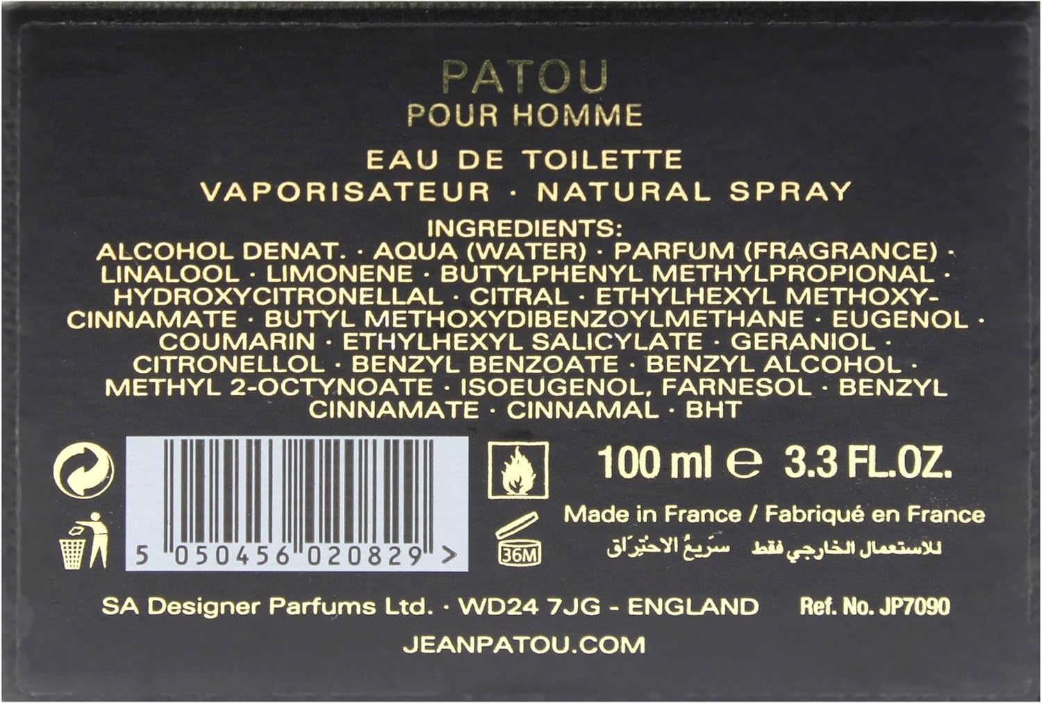 Jean Patou Patou Pour Homme by Jean Patou for Men - 3.3 Oz EDT Spray, 97.59 Millilitre image number 2