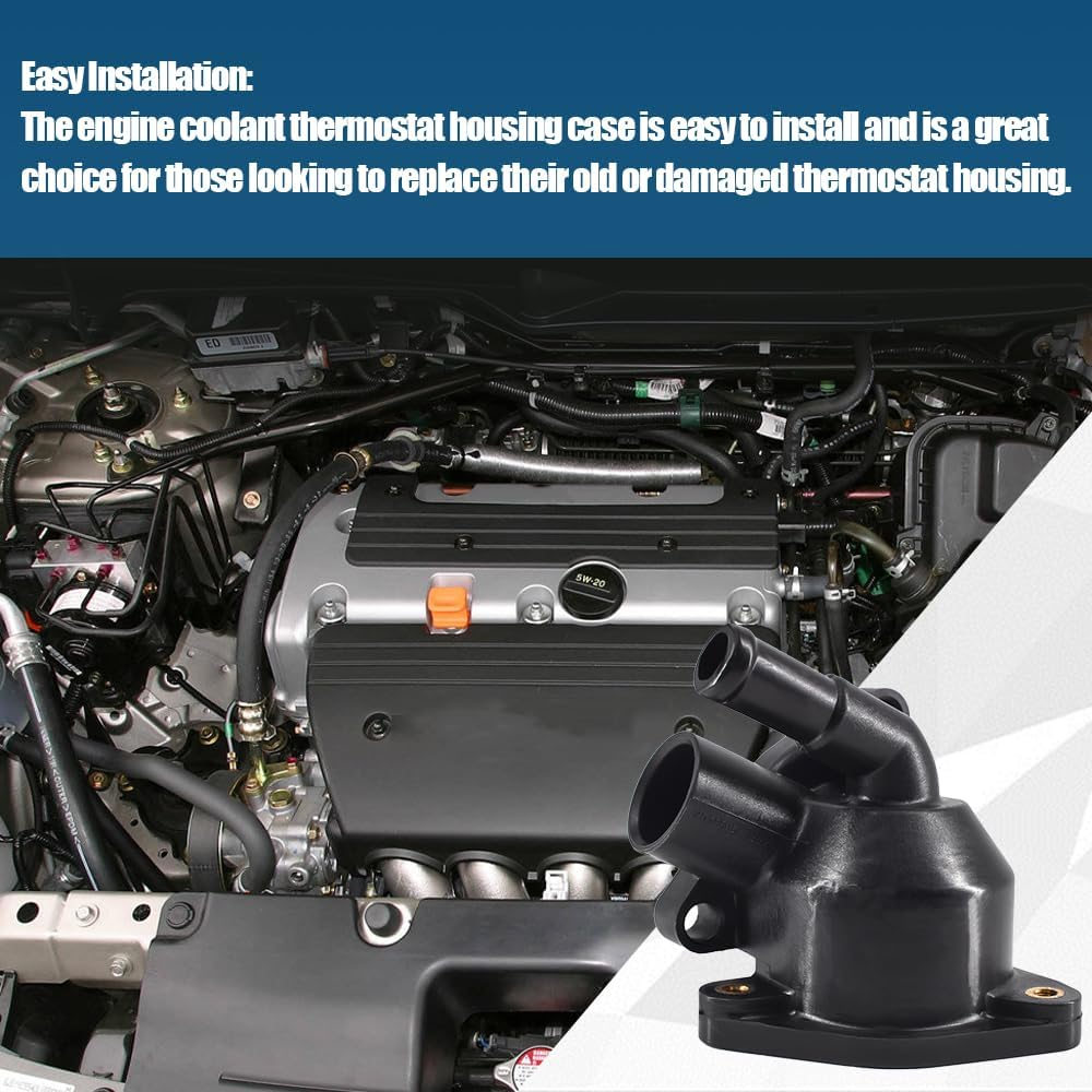 Engine Coolant Thermostat Housing Case 19320-RAA-A01 Fits for 2003-2011 Honda Element 2003-2010 Honda Accord 2006-2011 Honda Civic 2007-2014 Honda CR-V 2.4L
