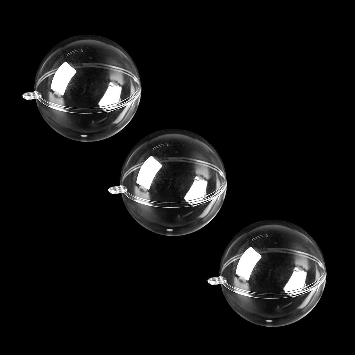 DIY Clear Plastic Bath Bomb Mold with Christmas Ball Decorations 4/5/6/7/8M, (Color : 5Cm) - 4Cm image number 4