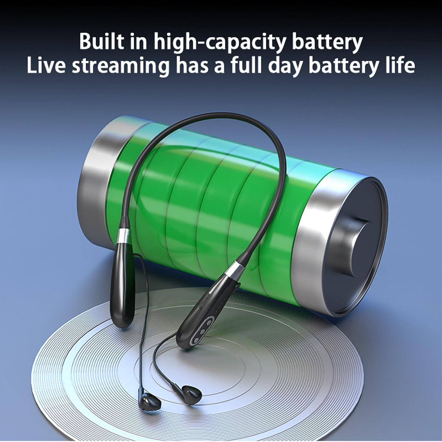 Luocute Wireless Sound Card Headset, Hifi Noise Reduction Wireless Sound Card Live Streaming Headphones with 400Mah Battery 6H Playtime for Karaoke Live Broadcast Tiktok