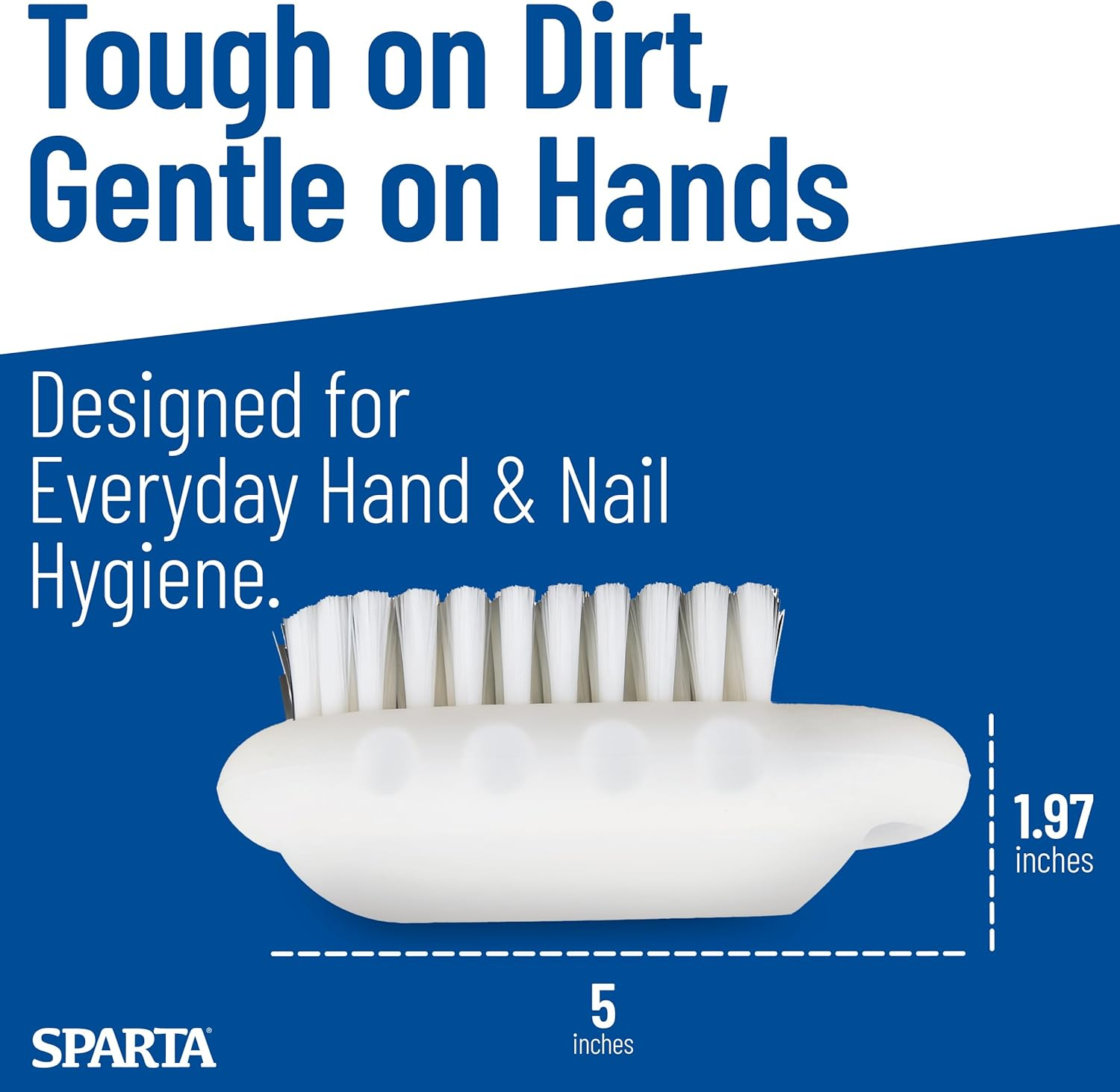 Carlisle Foodservice Products Hand and Nail Brush, White image number 2