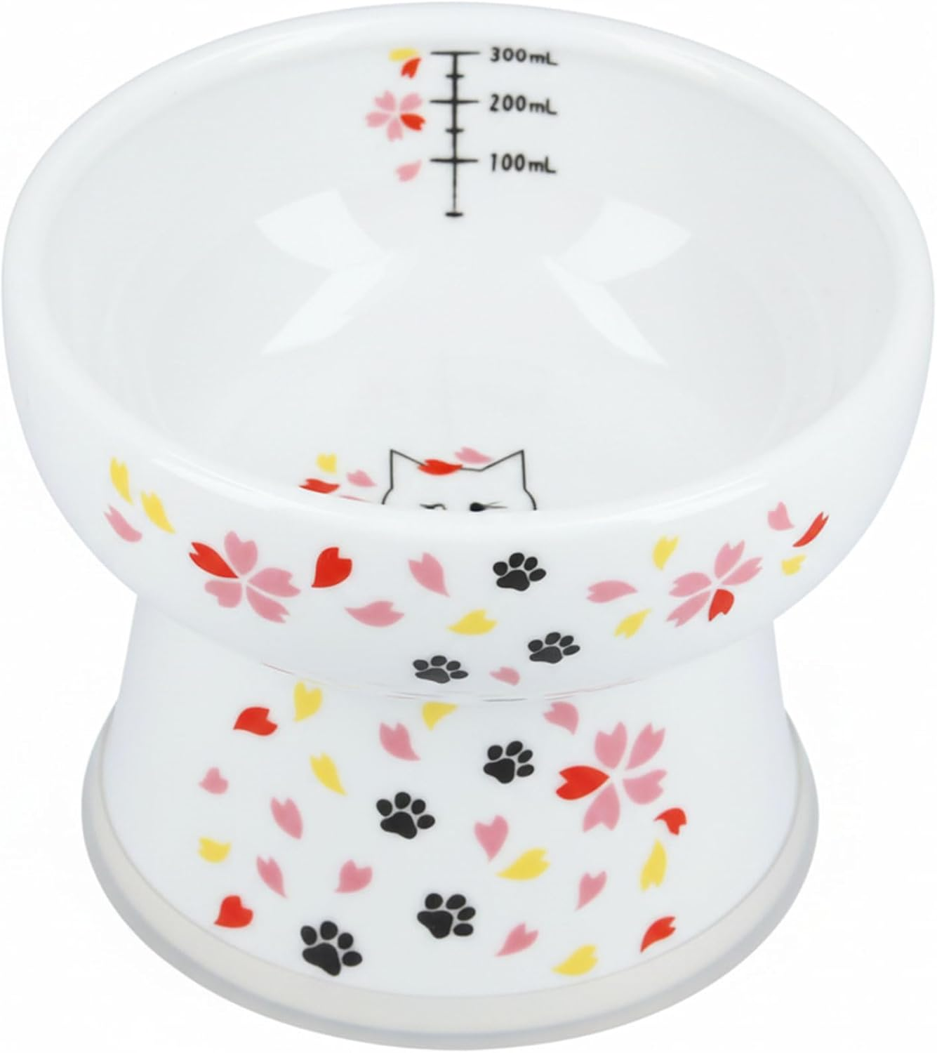 Necoichi Raised Cat Water Bowl, Elevated, with Measurement Lines, Dishwasher and Microwave Safe, No.1 Seller in Japan! image number 3