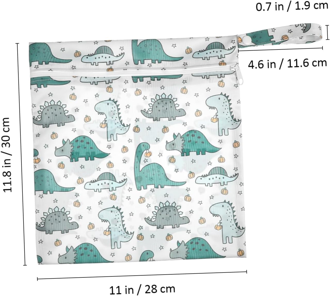 Ifundom Cartoon Zippered Diaper Bag Tote Wet Bag Organizer Pouch for Baby Diapers and Nursing Accessories