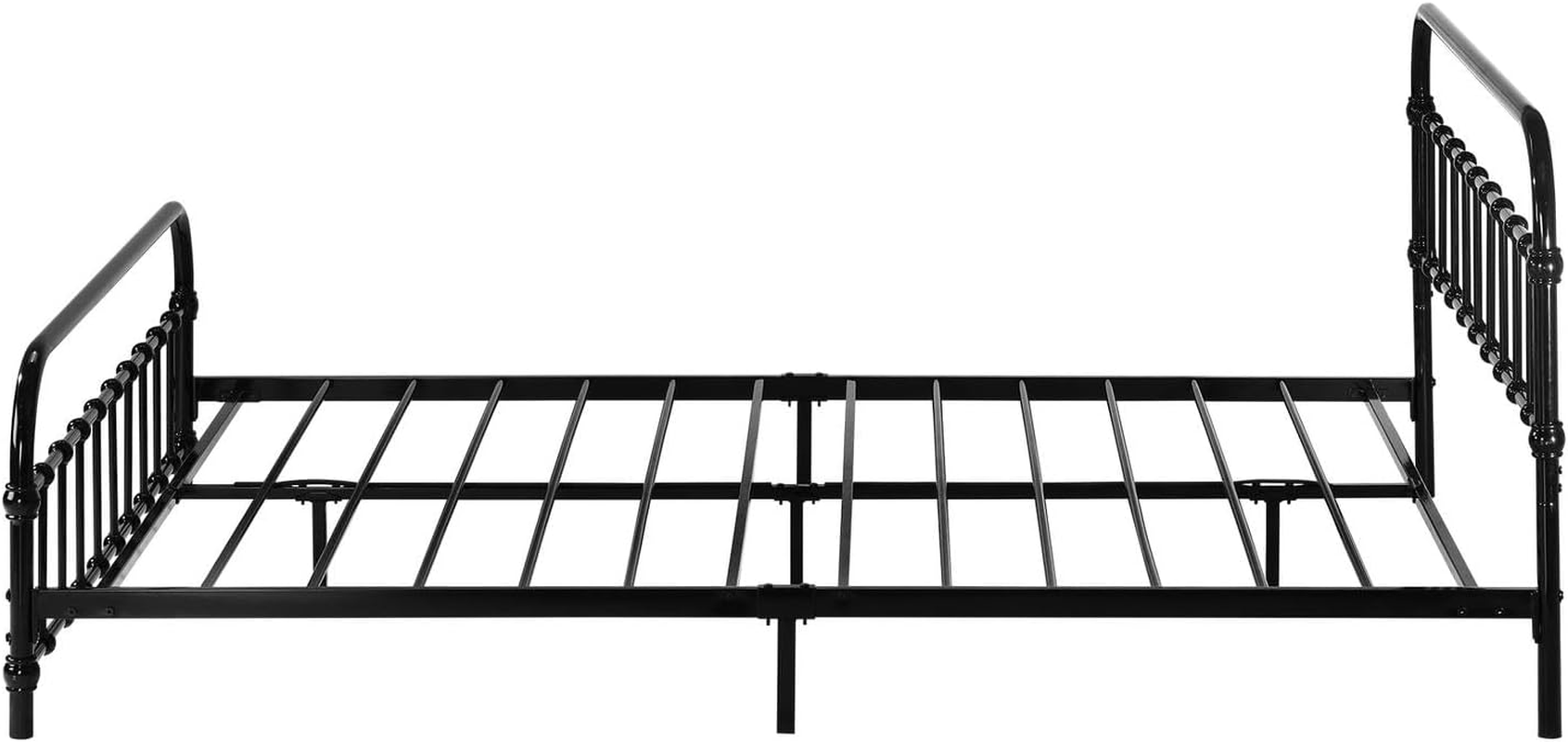 Oikiture Double Bed Frame Metal Bed with Extra Storage Space Home Bedroom Bed Base Plaform image number 6